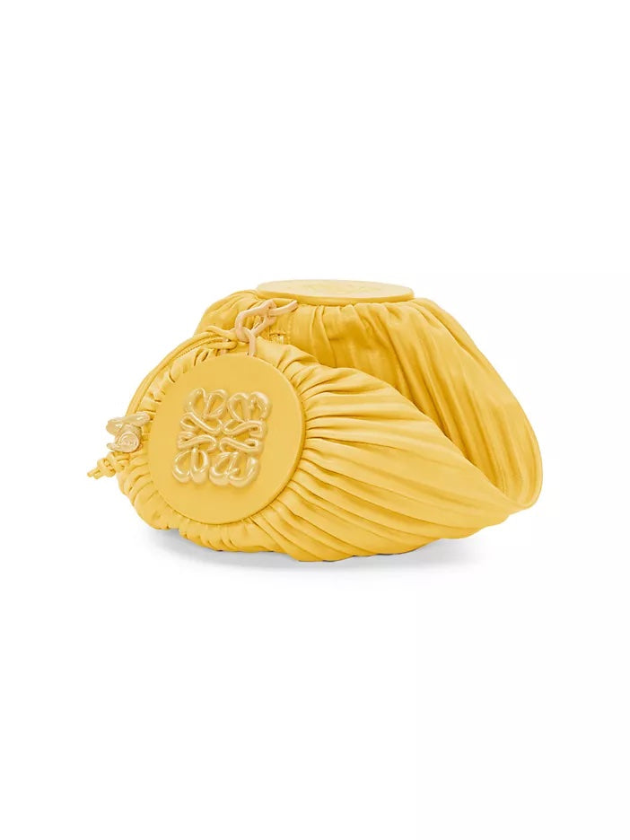 LOEWE PLEATED LEATHER BRACELET POUCH BAG