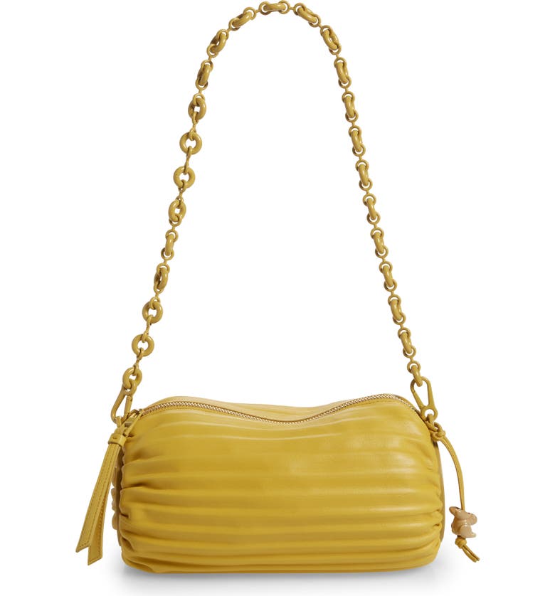 LOEWE PLEATED LEATHER BRACELET POUCH BAG
