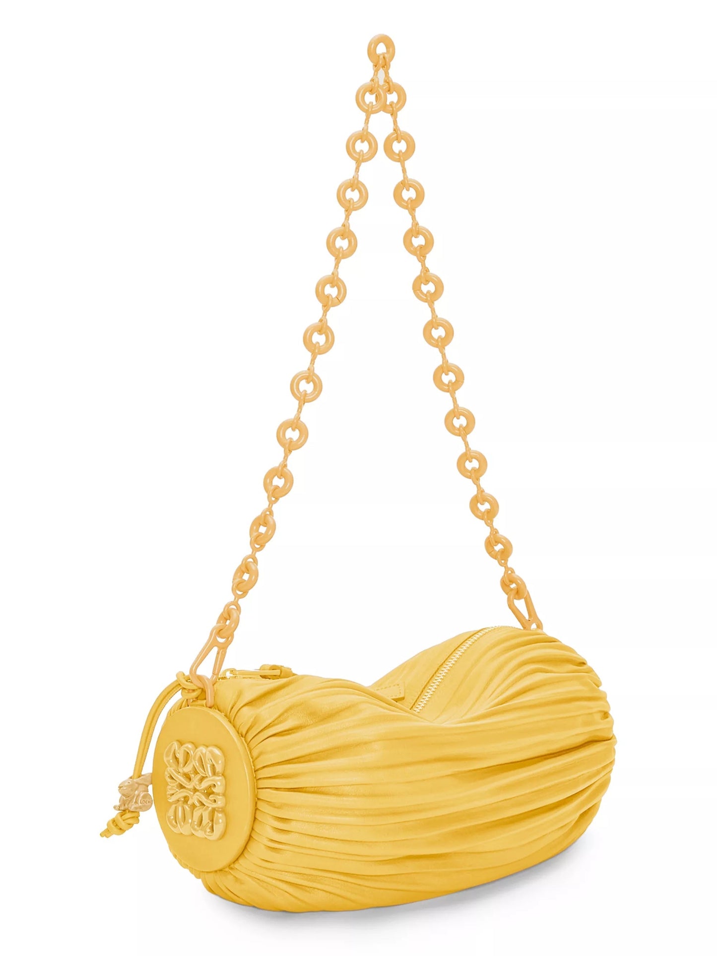 LOEWE PLEATED LEATHER BRACELET POUCH BAG