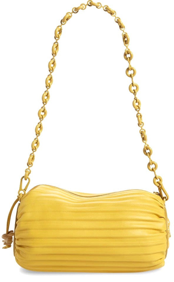 LOEWE PLEATED LEATHER BRACELET POUCH BAG