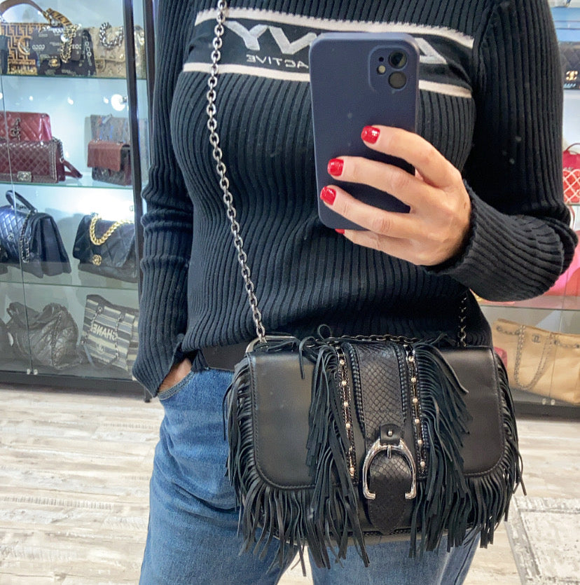 LONGCHAMP AMAZONE ROCK SMALL LEATHER CROSSBODY BAG
