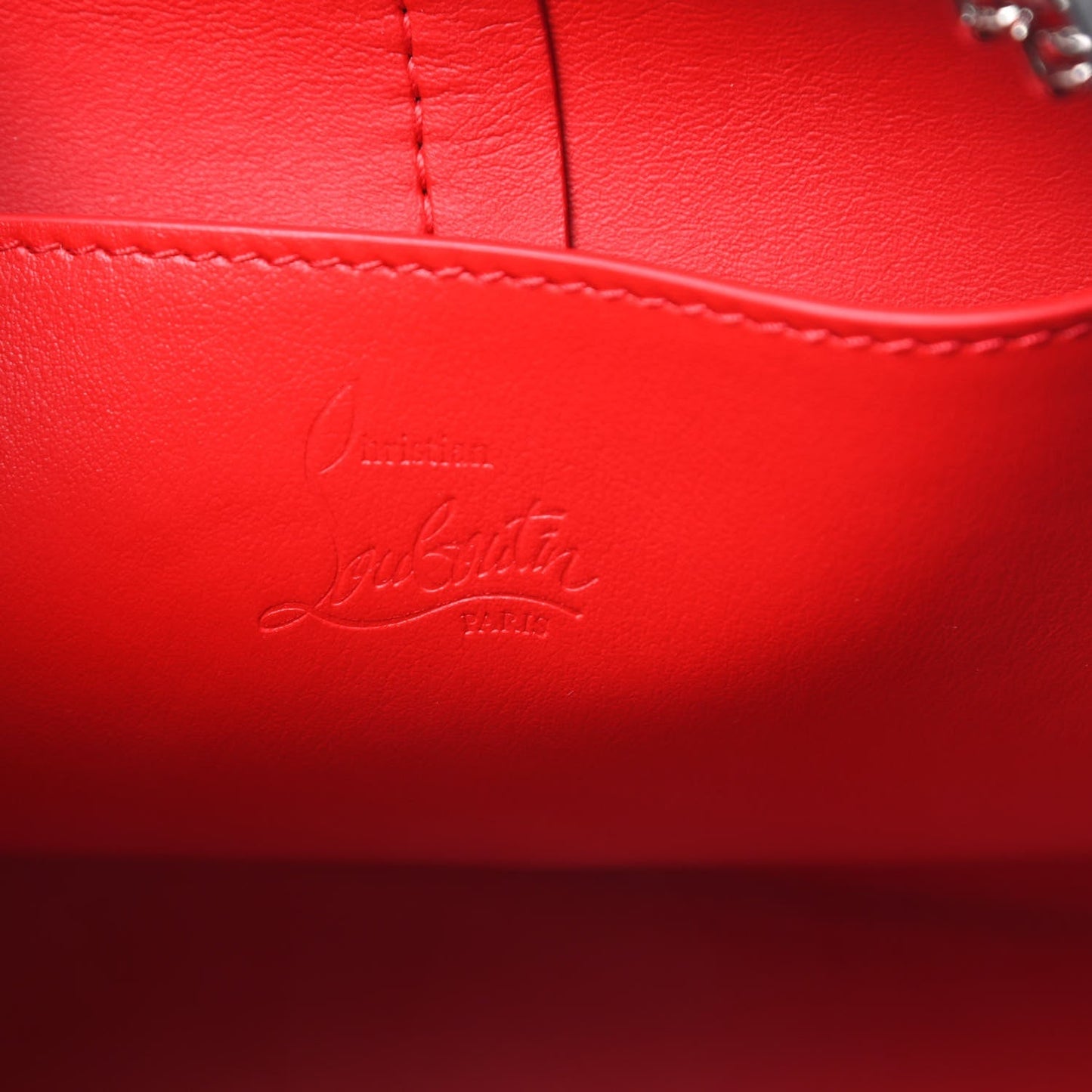 CHRISTIAN LOUBOUTIN CALFSKIN PARIS MARIE JANE LOGO BACKPACK
