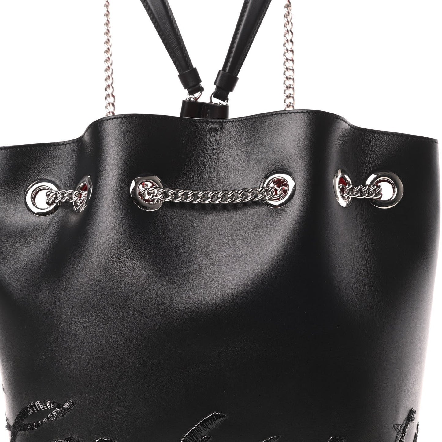 CHRISTIAN LOUBOUTIN CALFSKIN PARIS MARIE JANE LOGO BACKPACK