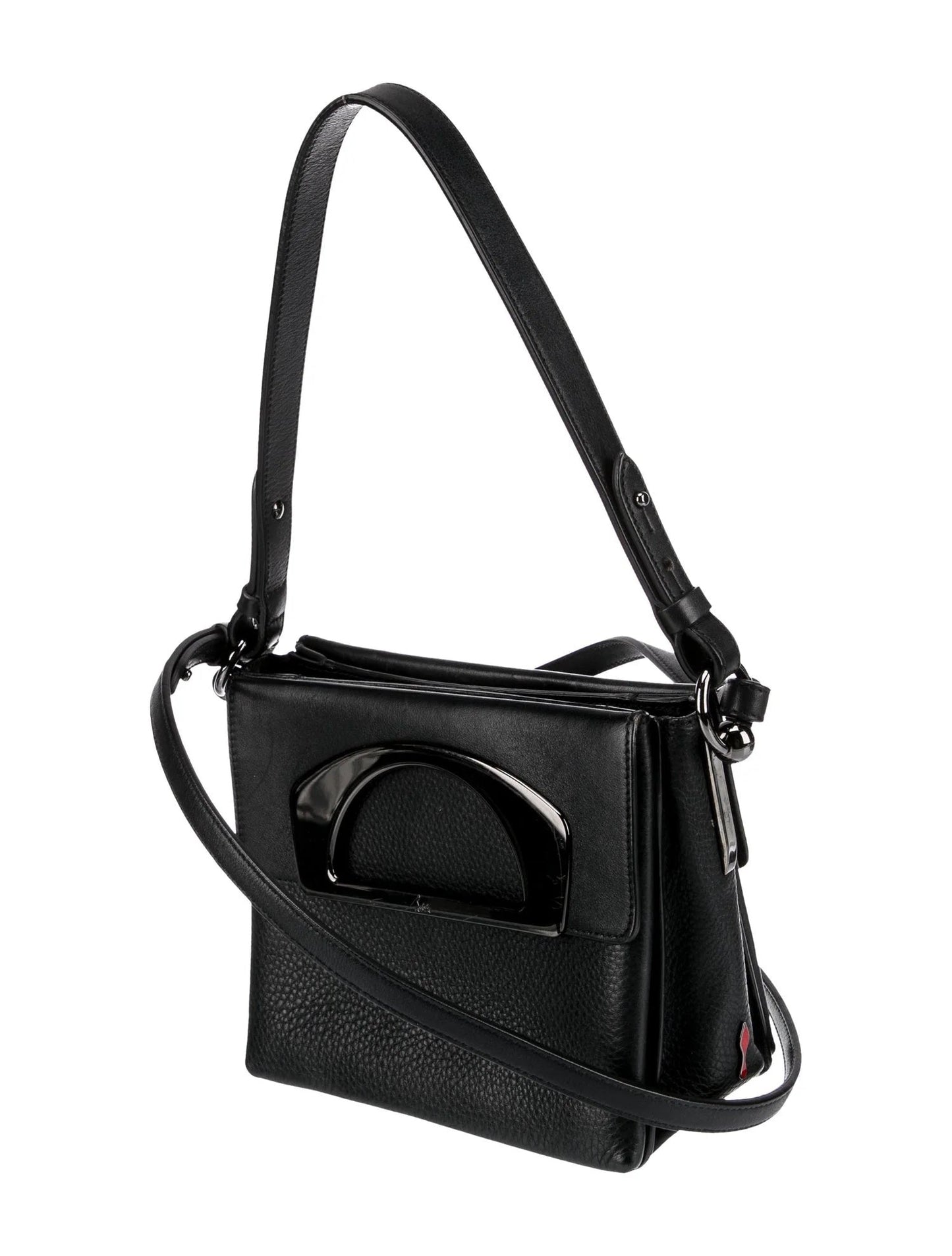 LOUBOUTIN GRAINED CALFSKIN PASSAGE TOP HANDLE BAG