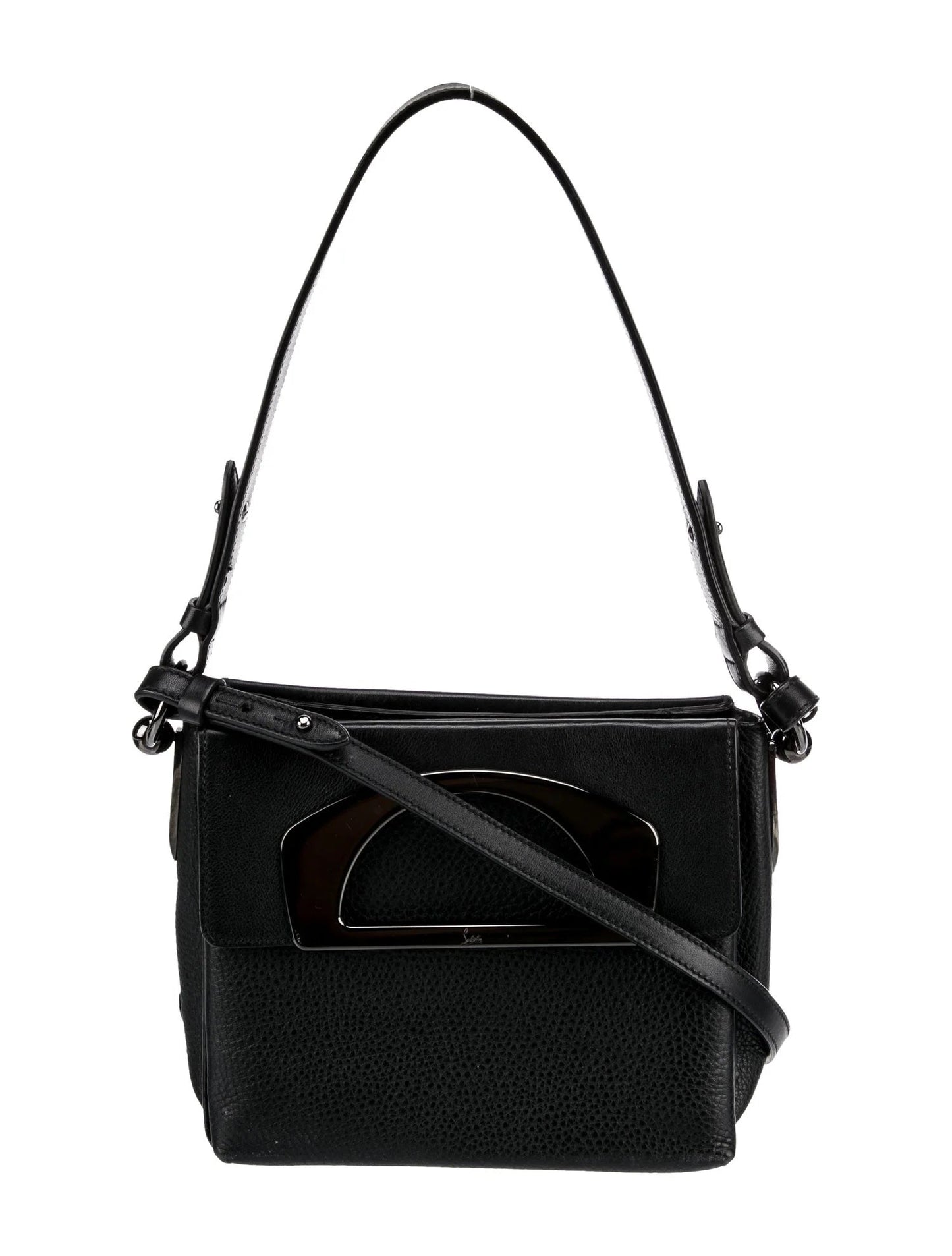 LOUBOUTIN GRAINED CALFSKIN PASSAGE TOP HANDLE BAG