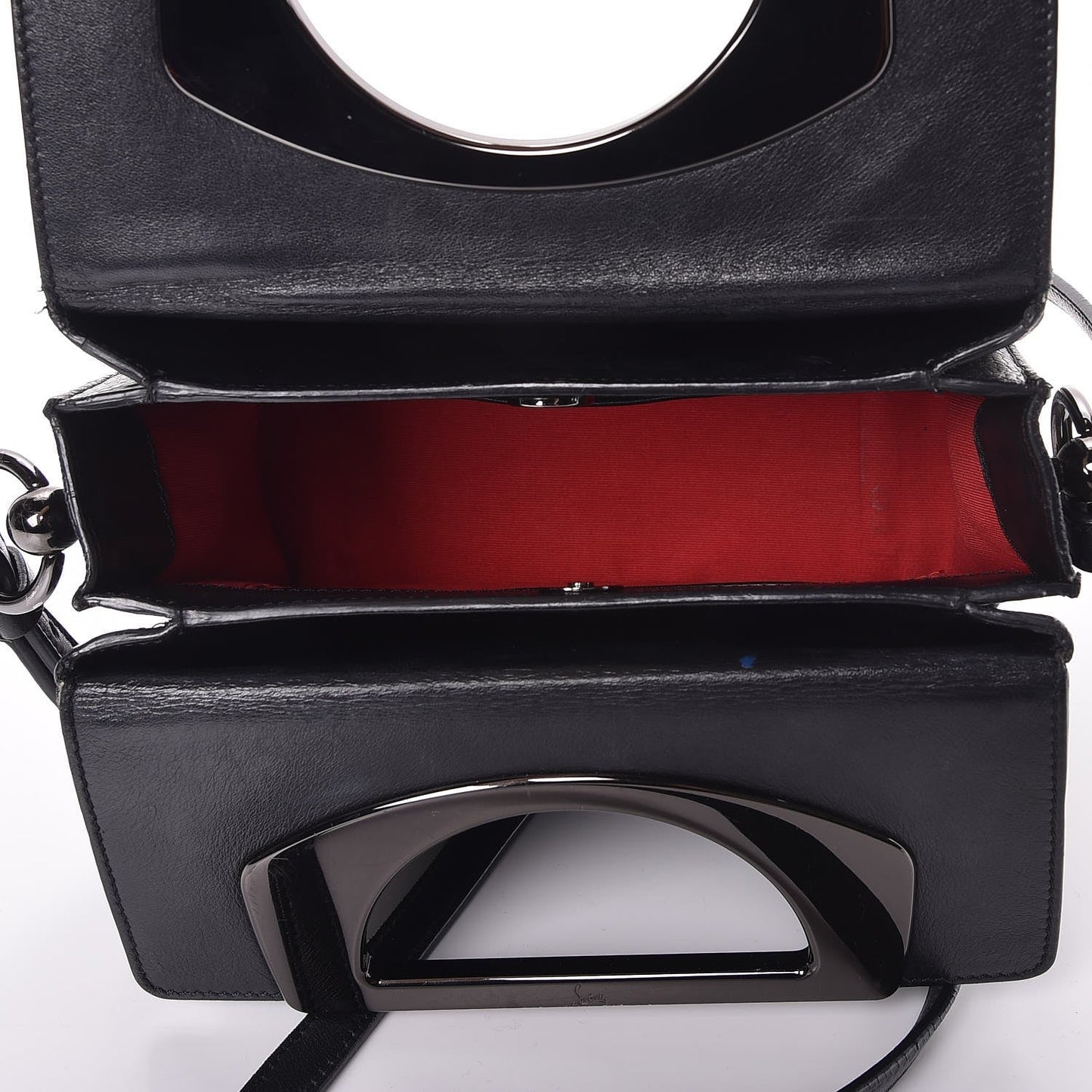LOUBOUTIN GRAINED CALFSKIN PASSAGE TOP HANDLE BAG