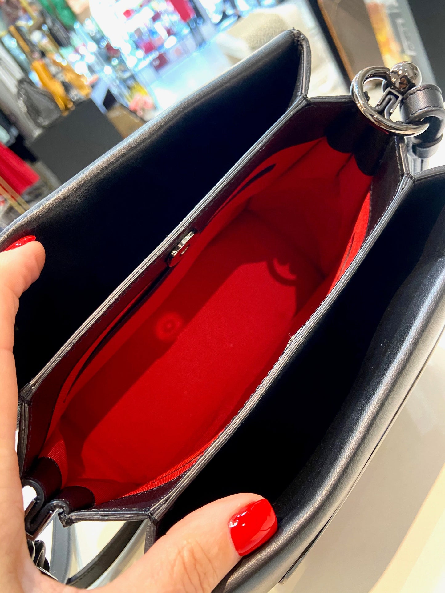 LOUBOUTIN GRAINED CALFSKIN PASSAGE TOP HANDLE BAG