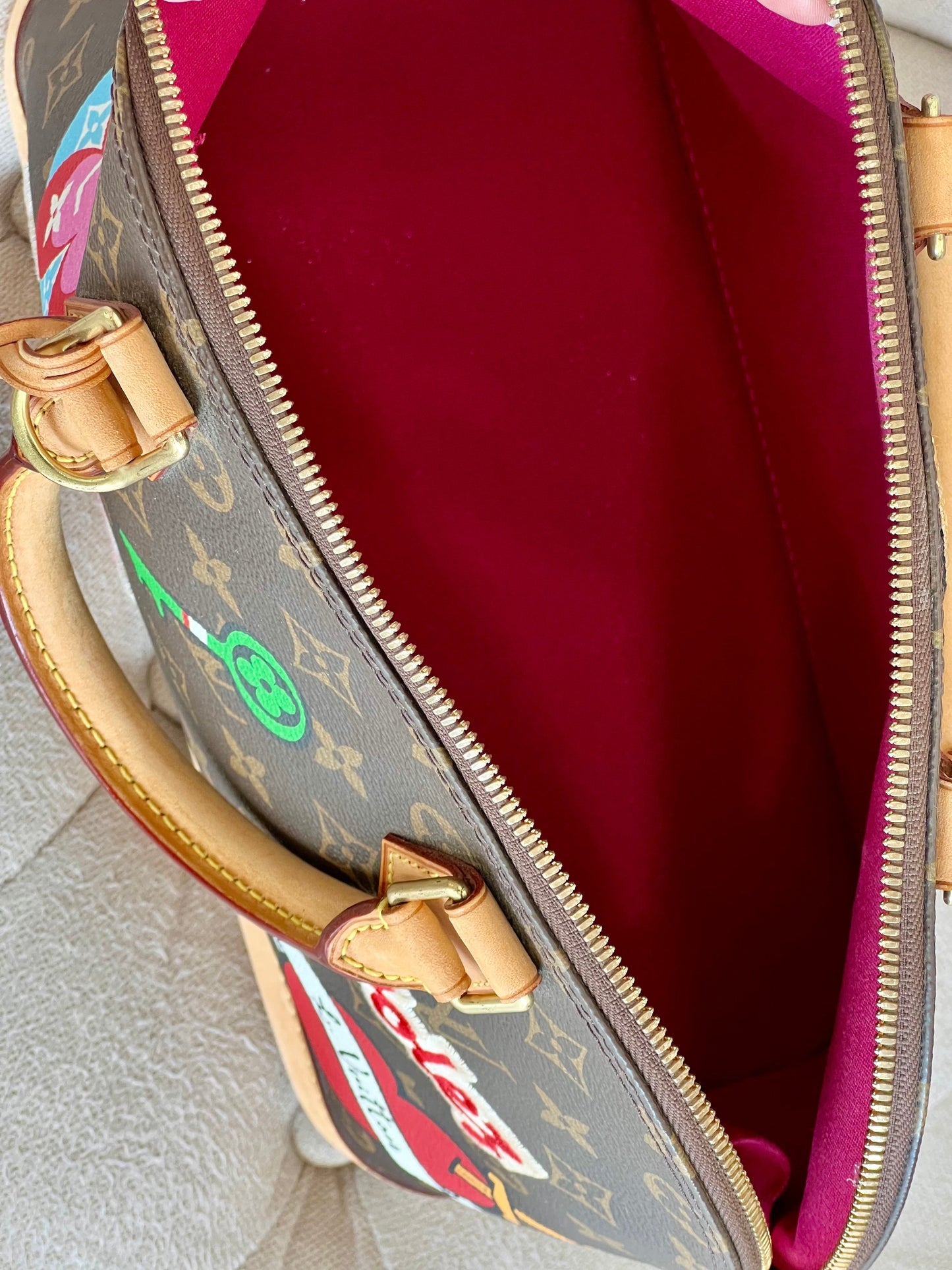 LOUIS VUITTON MONOGRAM PATCHES LIMITED EDITION ALMA PM BAG
