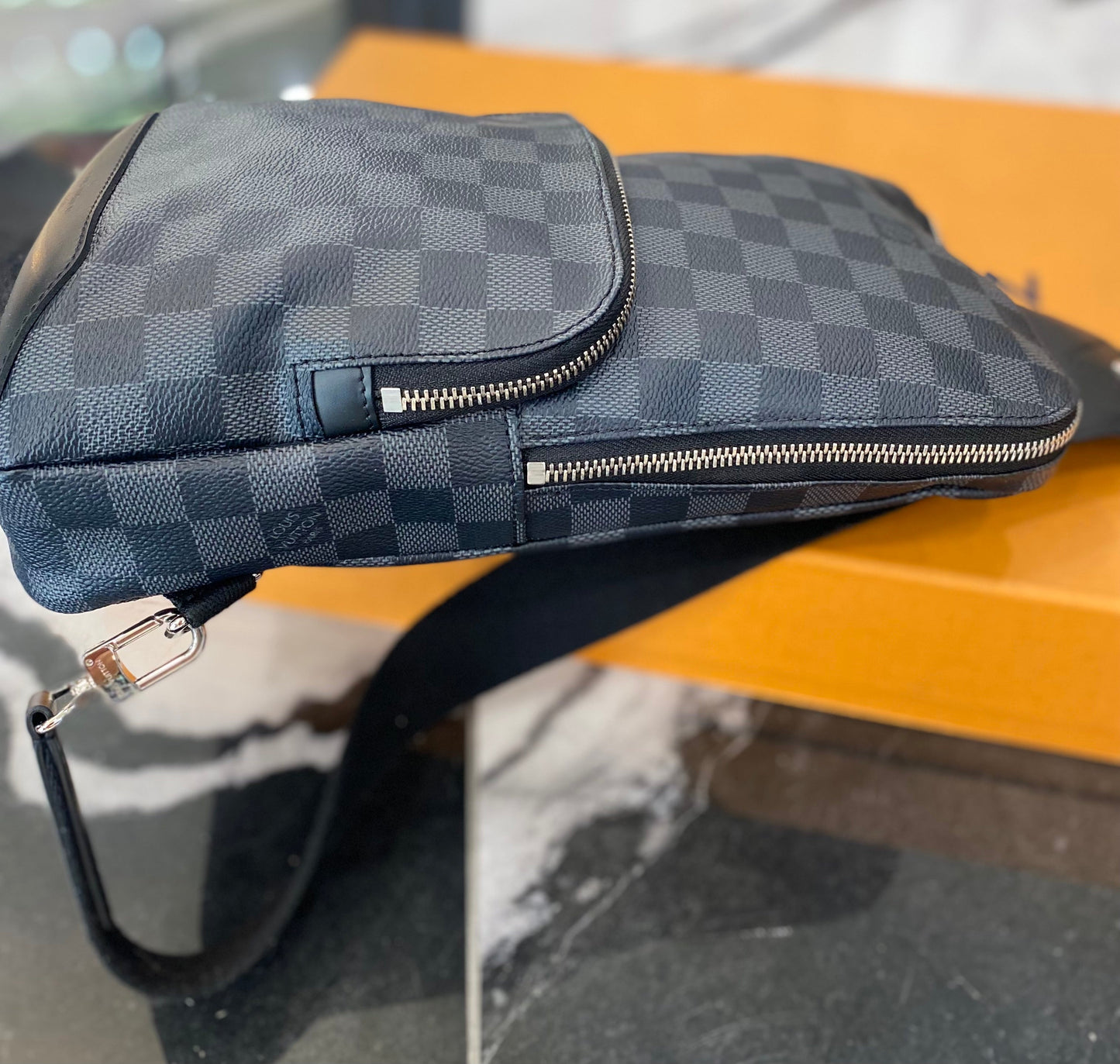 LOUIS VUITTON DAMIER GRAPHITE AVENUE SLING CROSSBODY BACKPACK