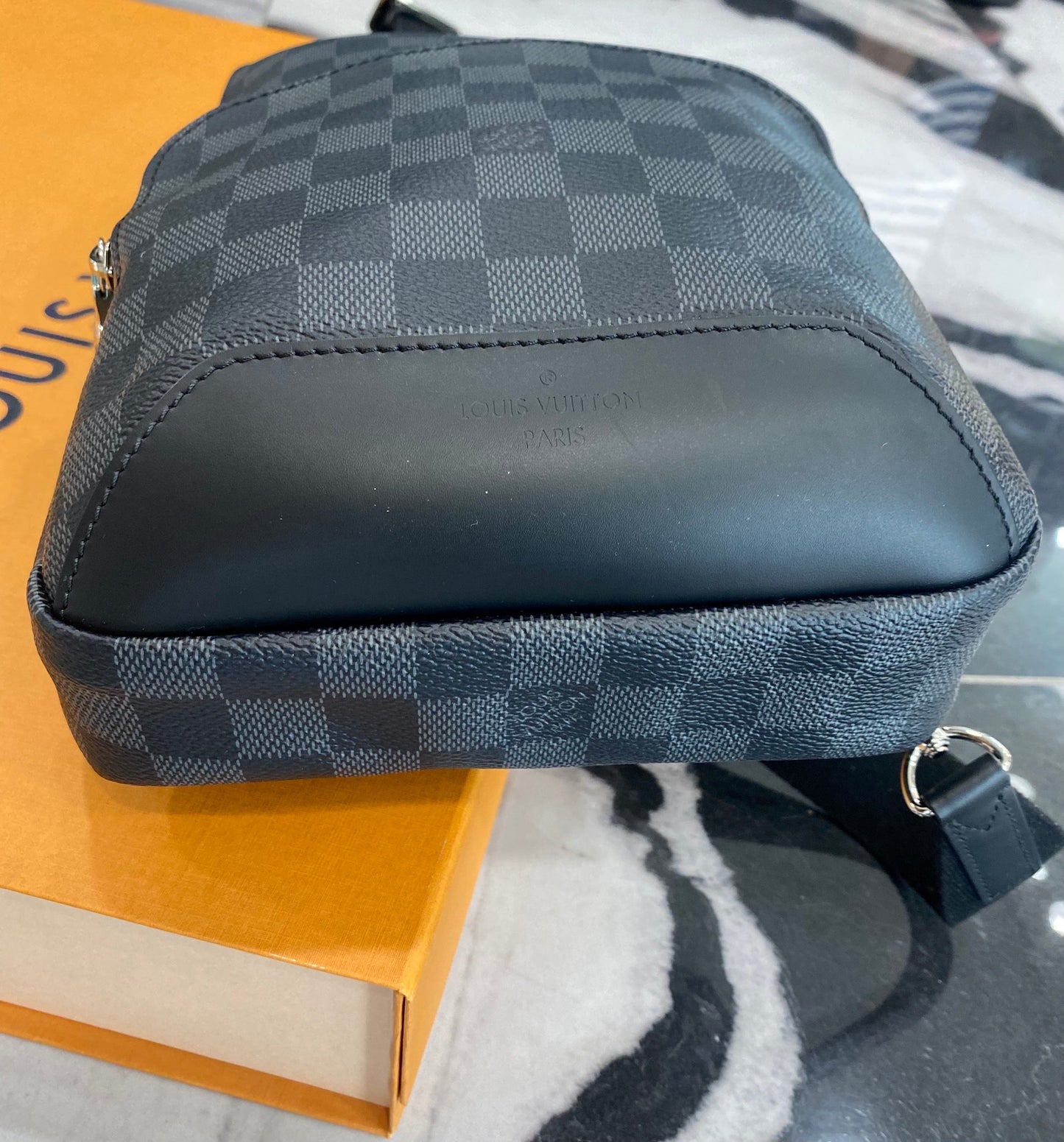 LOUIS VUITTON DAMIER GRAPHITE AVENUE SLING CROSSBODY BACKPACK