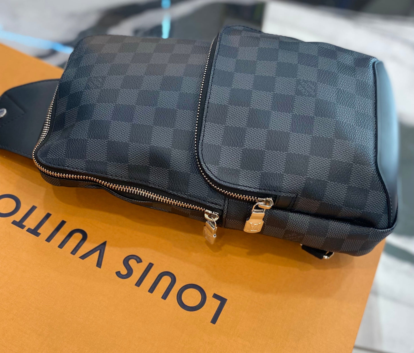 LOUIS VUITTON DAMIER GRAPHITE AVENUE SLING CROSSBODY BACKPACK