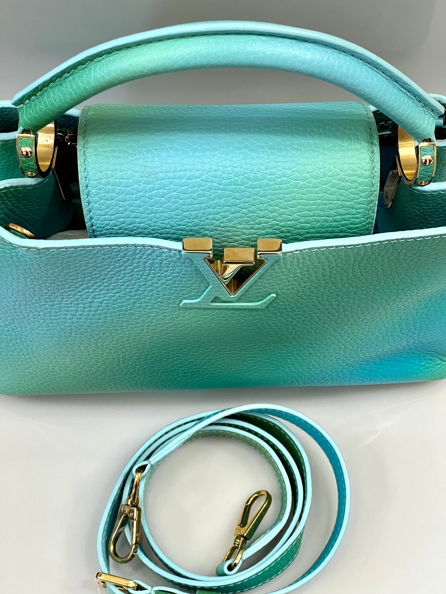 LOUIS VUITTON CAPUCINES TAURILLON LEATHER PM
