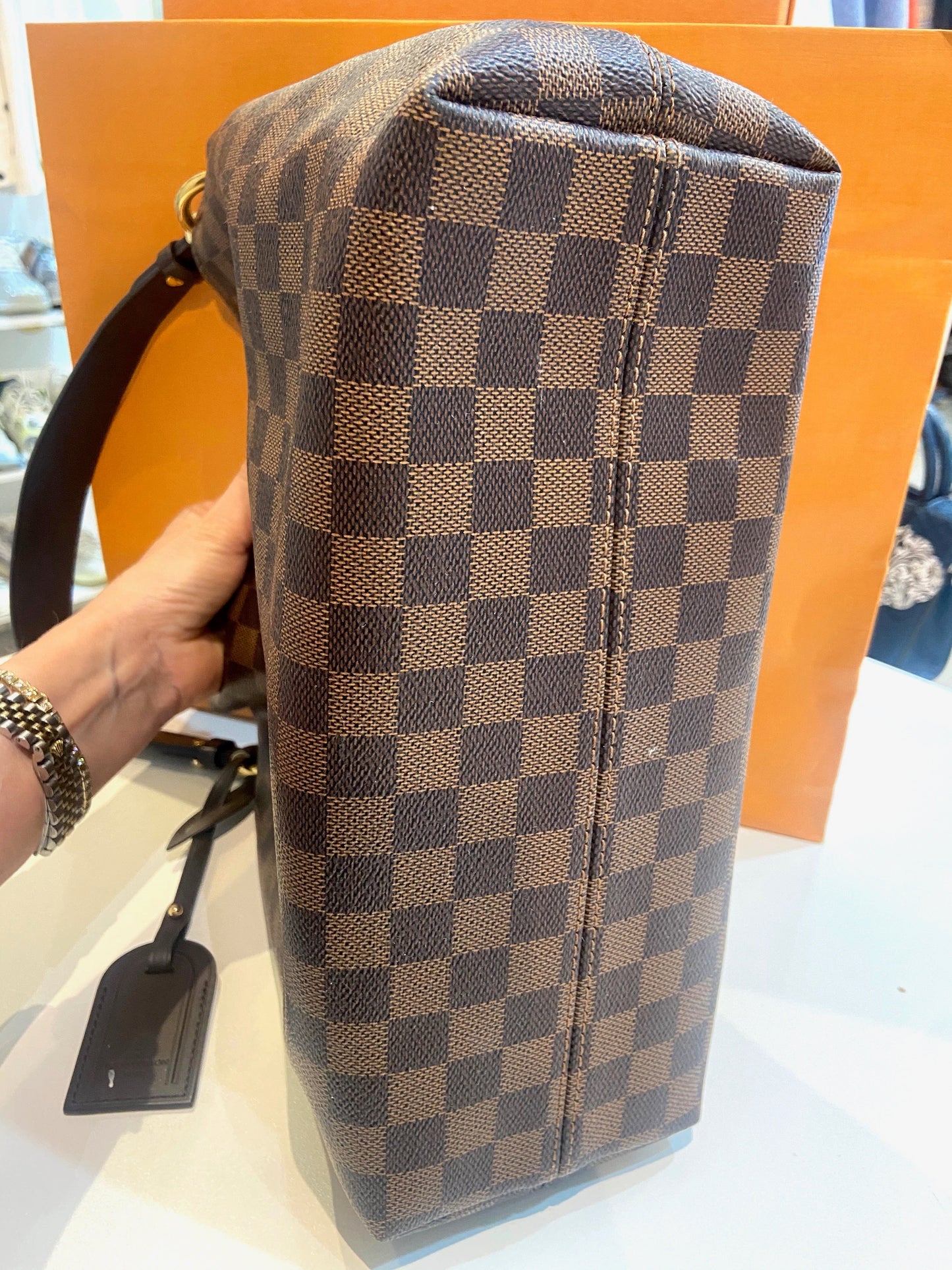 LOUIS VUITTON DAMIER EBENE GRACEFULL PM SHOULDER BAG