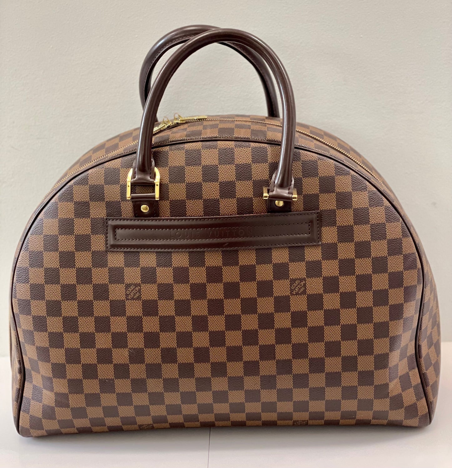 LOUIS VUITTON DAMIER EBENE NOLITA HEURES 24 BOSTON BAG