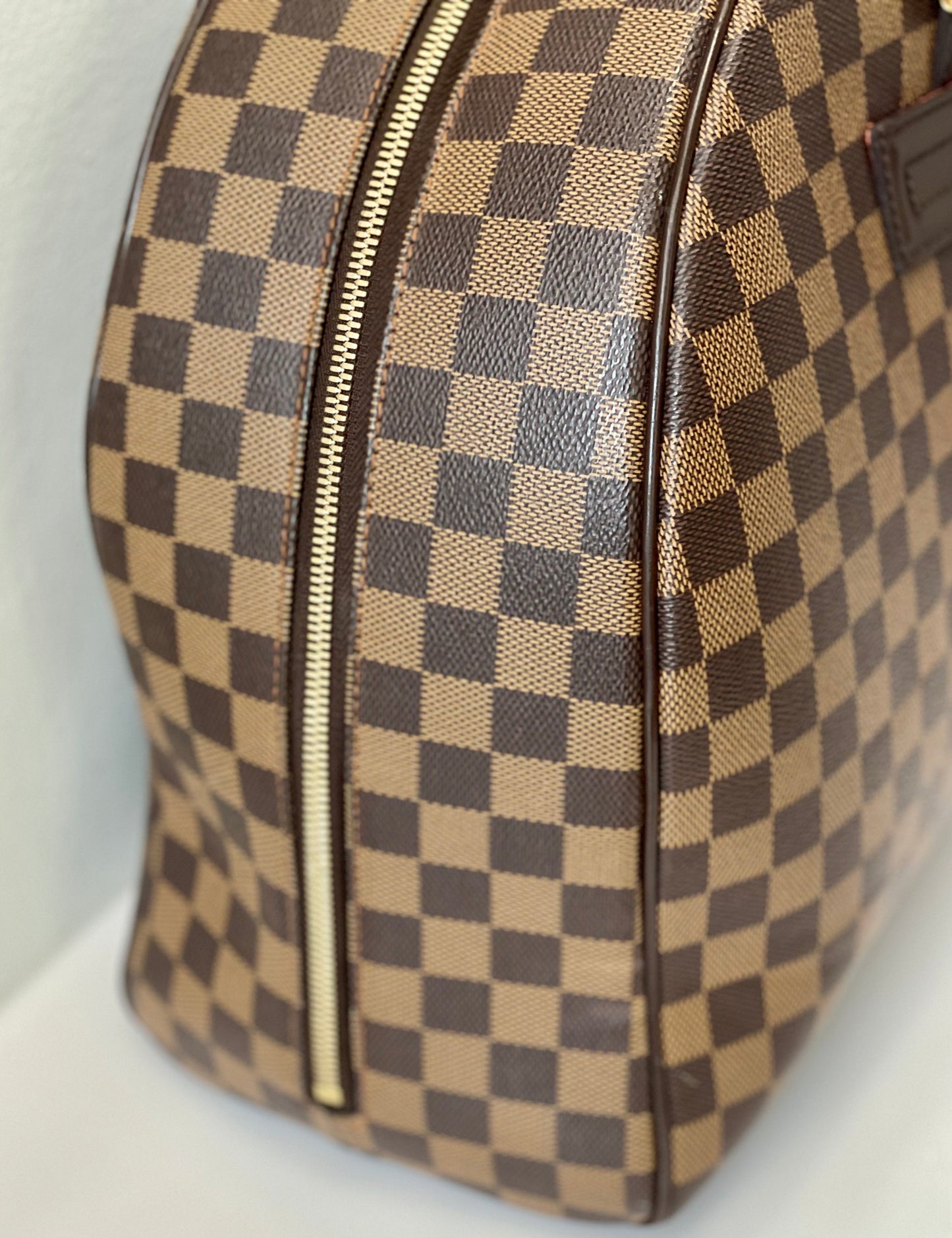 LOUIS VUITTON DAMIER EBENE NOLITA HEURES 24 BOSTON BAG