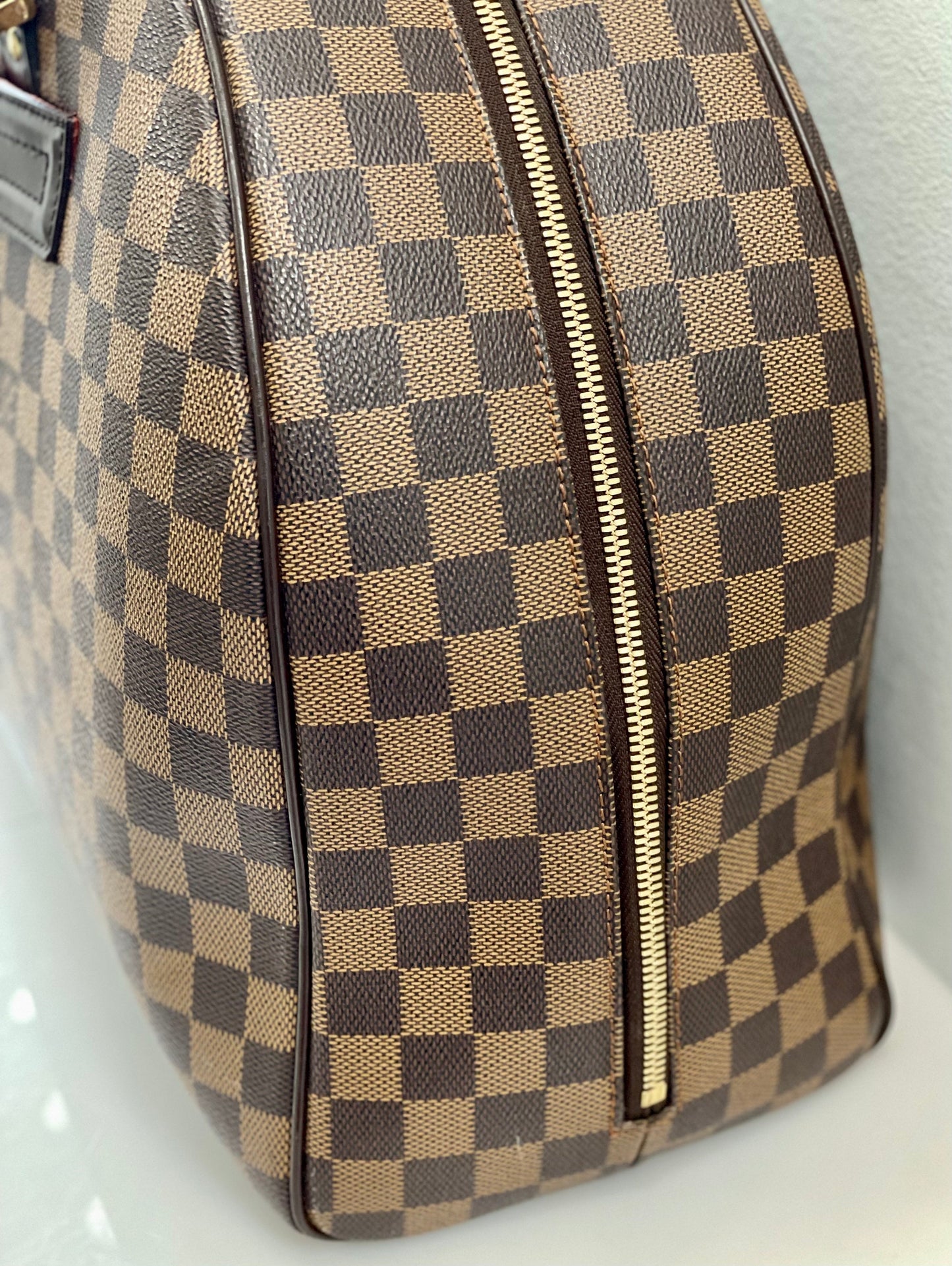 LOUIS VUITTON DAMIER EBENE NOLITA HEURES 24 BOSTON BAG