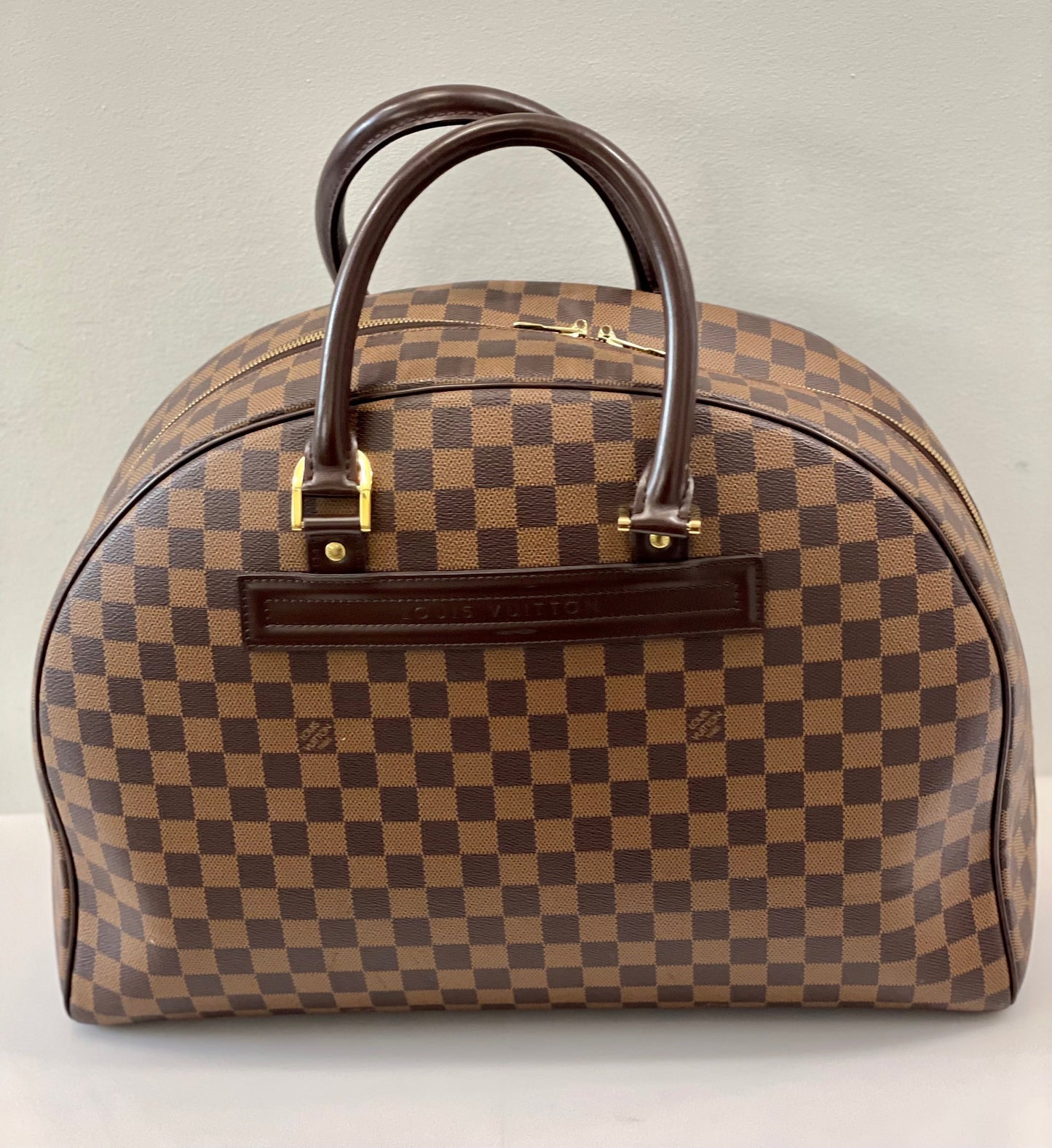 LOUIS VUITTON DAMIER EBENE NOLITA HEURES 24 BOSTON BAG
