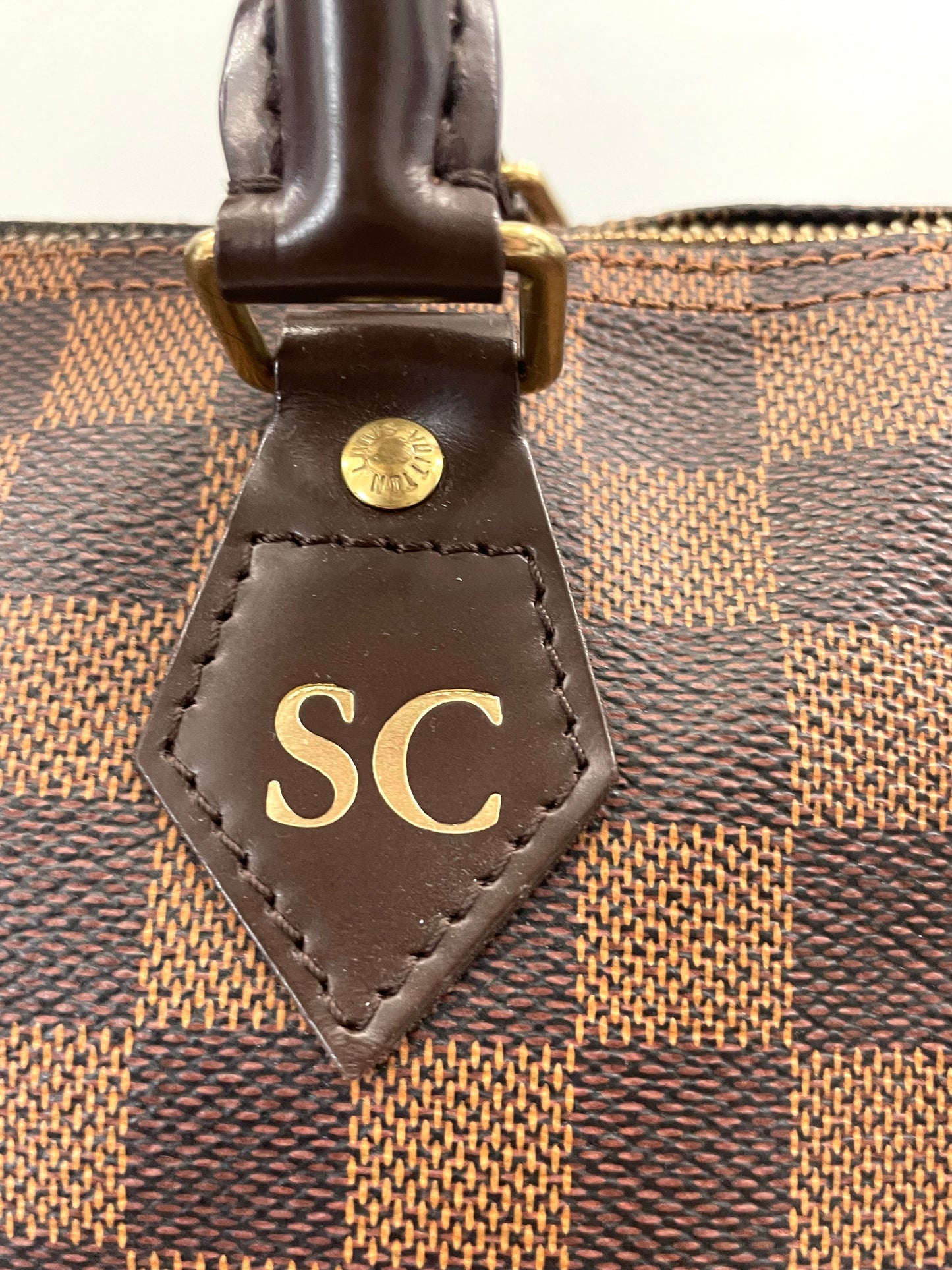 LOUIS VUITTON DAMIER EBENE SPEEDY 35 HANDBAGS