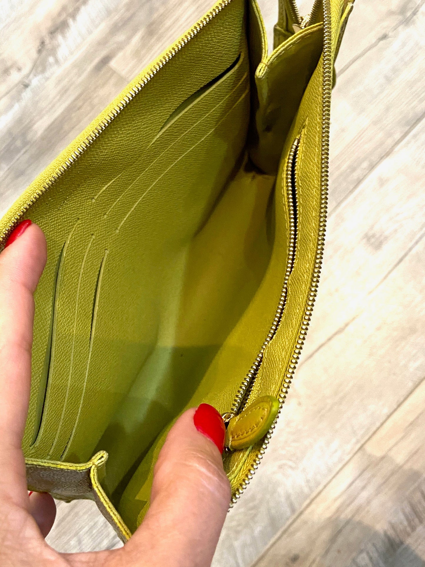 LOUIS VUITTON DAMIER COULERURS ELEMENT CLUTCH IN MIMOSA