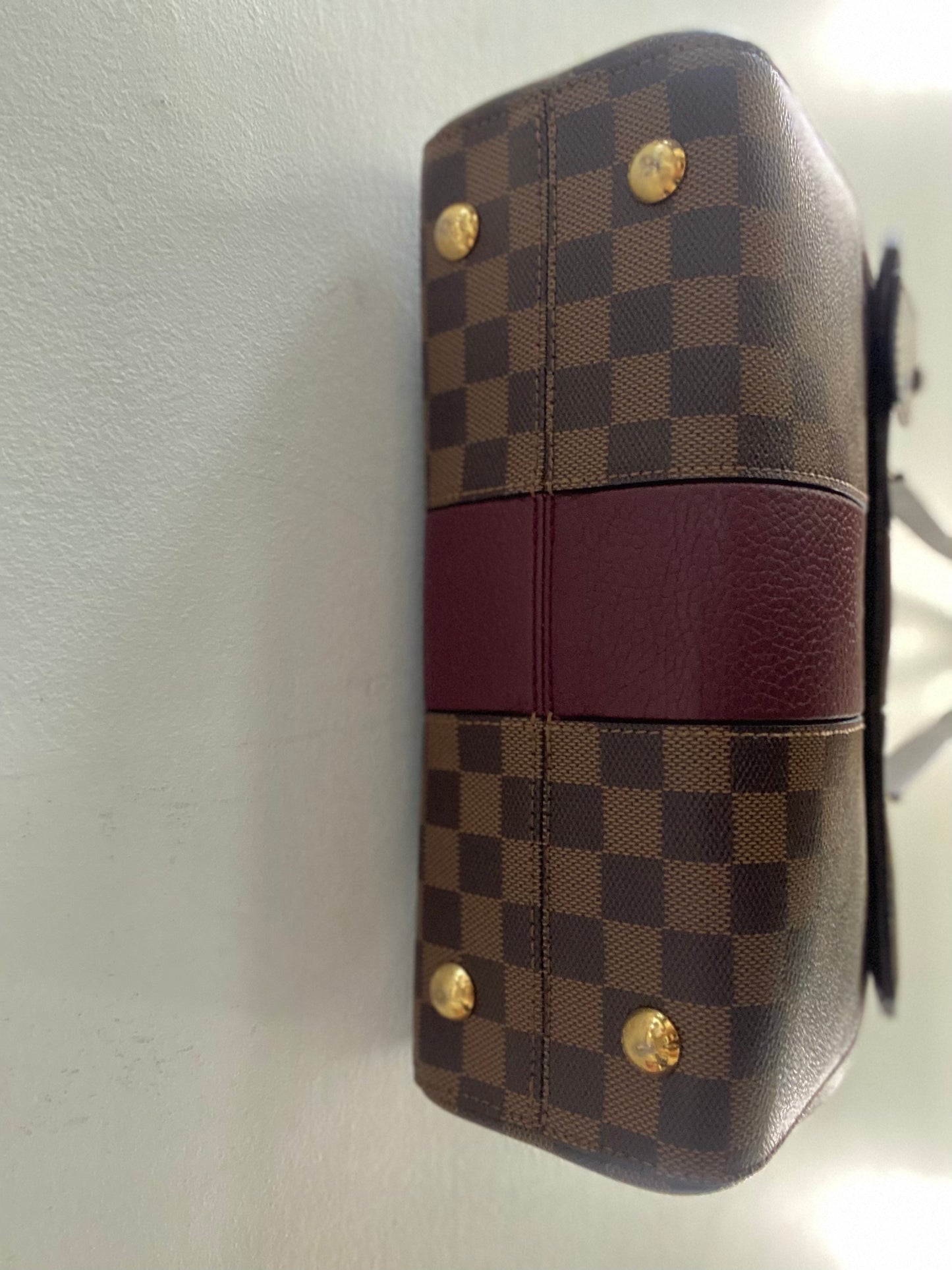 LOUIS VUITTON DAMIER EBENE BOND STREET SHOULDER BAG BORDEAUX