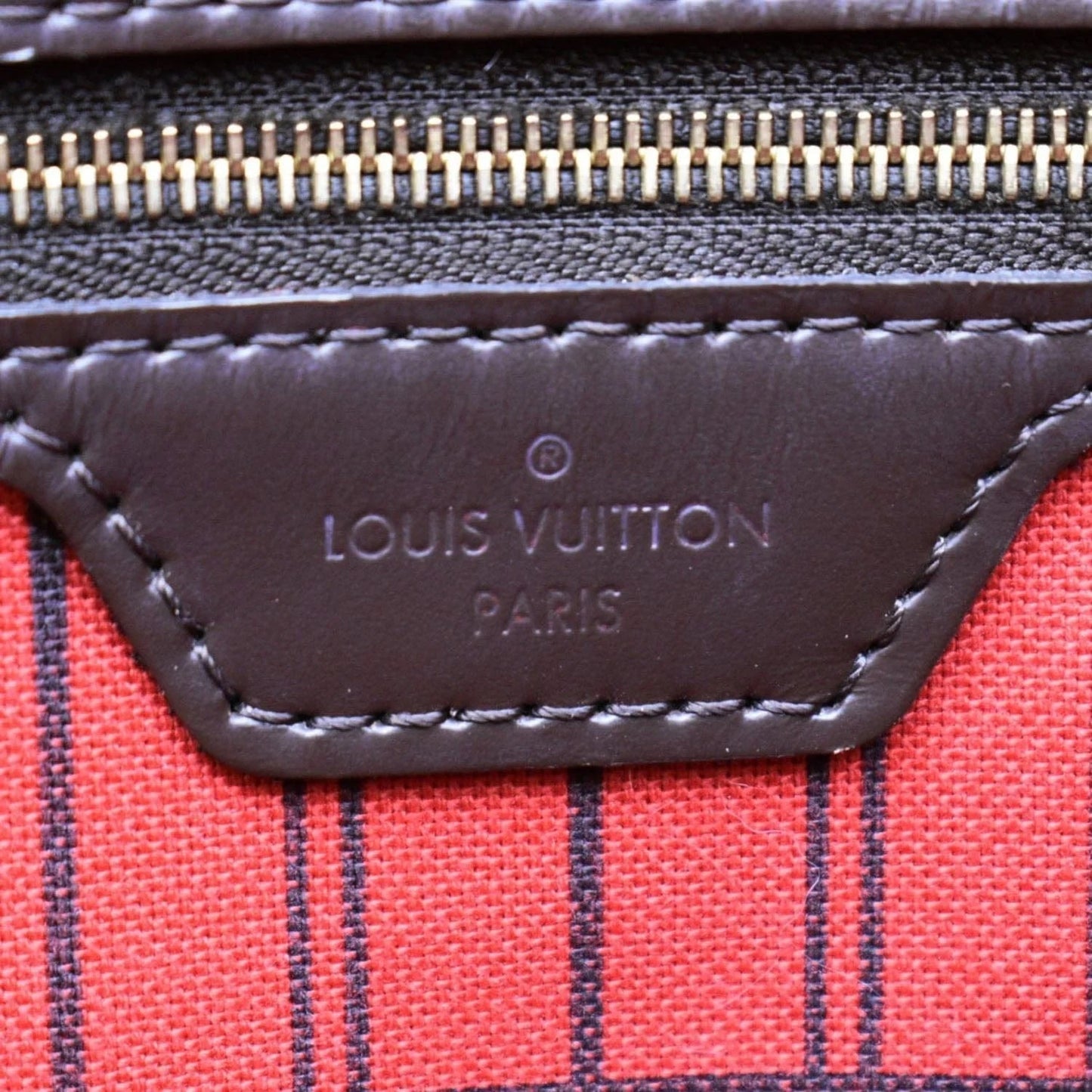 LOUIS VUITTON DAMIER EBENE NEVERFULL GM TOTE BAG
