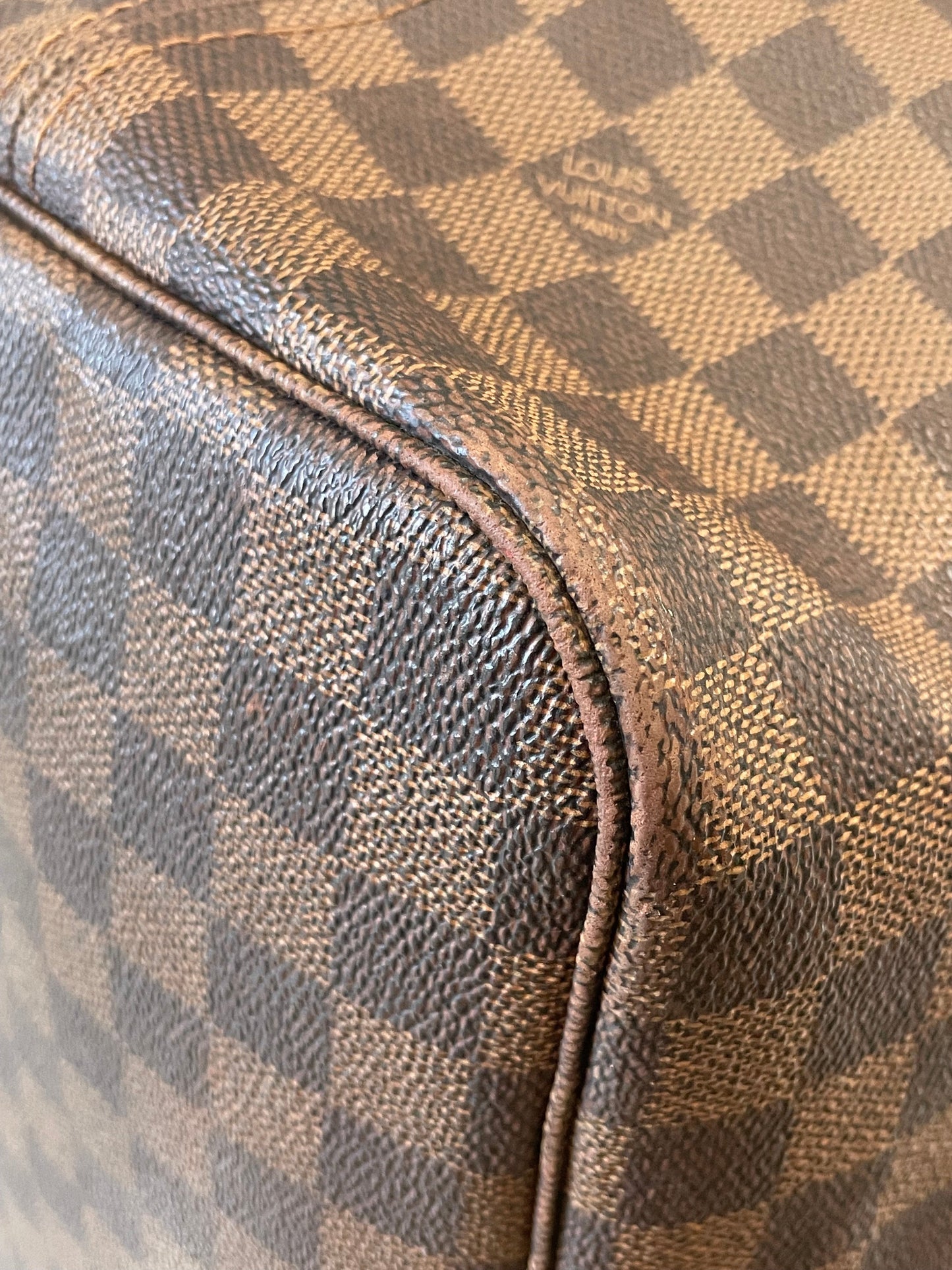 LOUIS VUITTON DAMIER EBENE NEVERFULL GM TOTE BAG