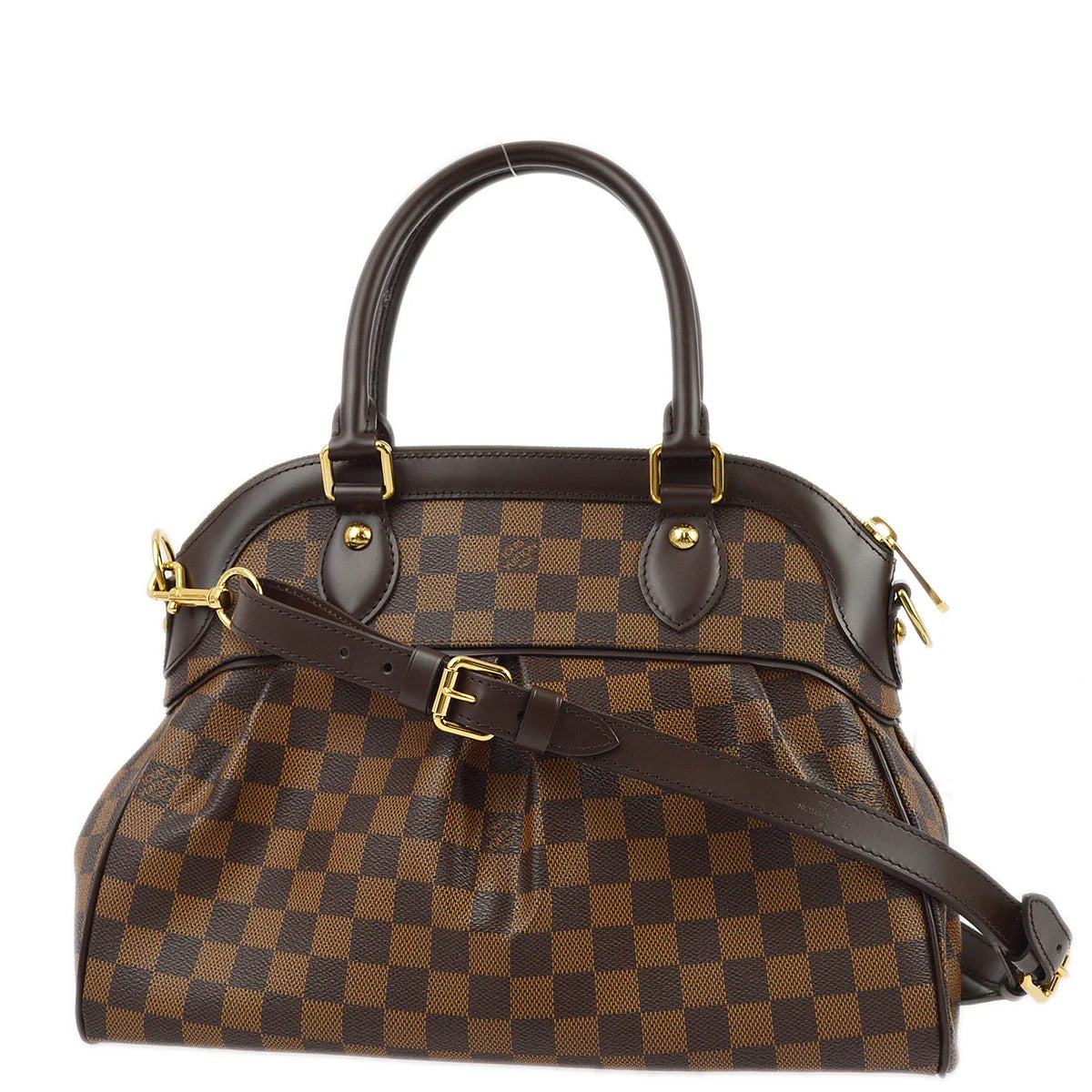 LOUIS VUITTON DAMIER EBENE TREVI PM SATCHEL BAG