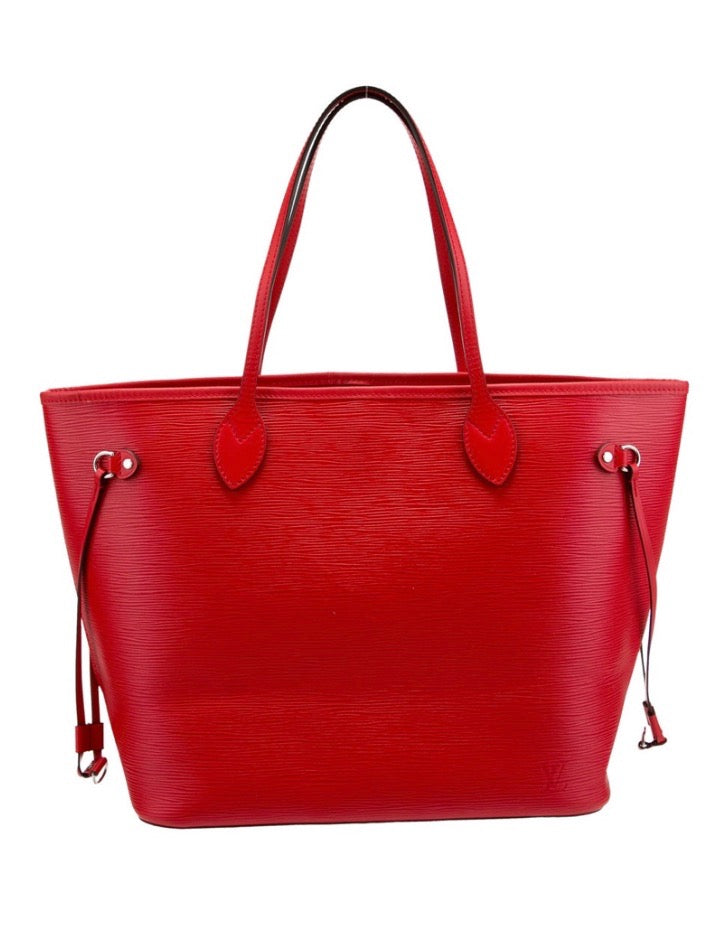 LOUIS VUITTON EPI LEATHER NEVERFULL MM TOTE BAG WITH POUCH