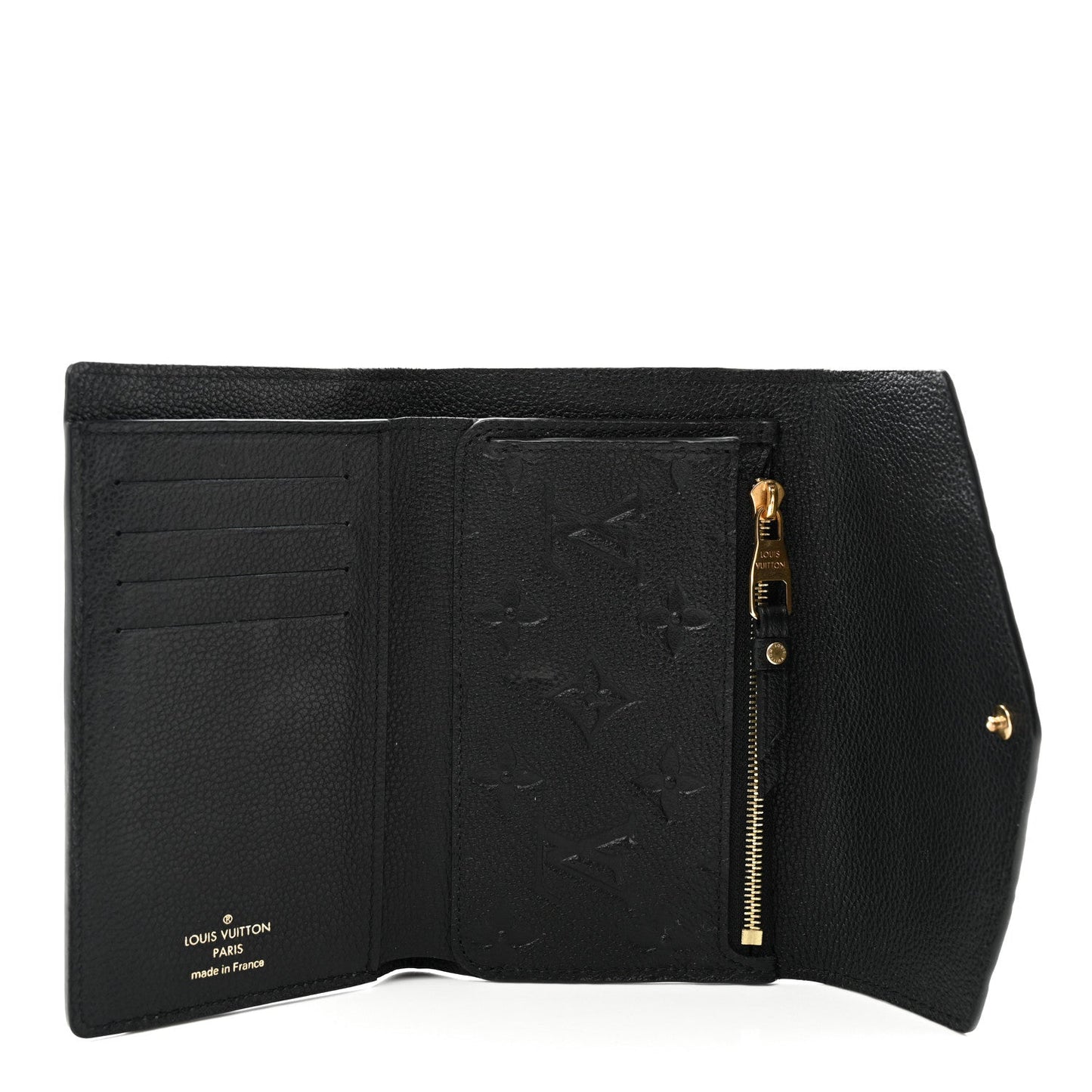 GLM-EMPRIENTE MONOGRAM LEATHER CURIEUSE COMPACT WALLET