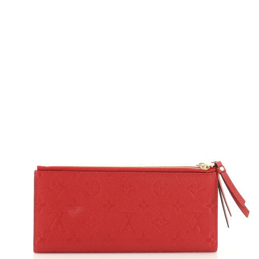 LOUIS VUITTON EMPREINTE LEATHER ADELE WALLET CHERRY