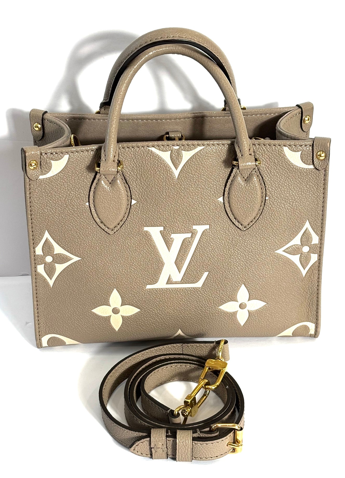 LV EMPREINTE LEATHER BI-COLOR ONTHEGO PM TOTE BAG