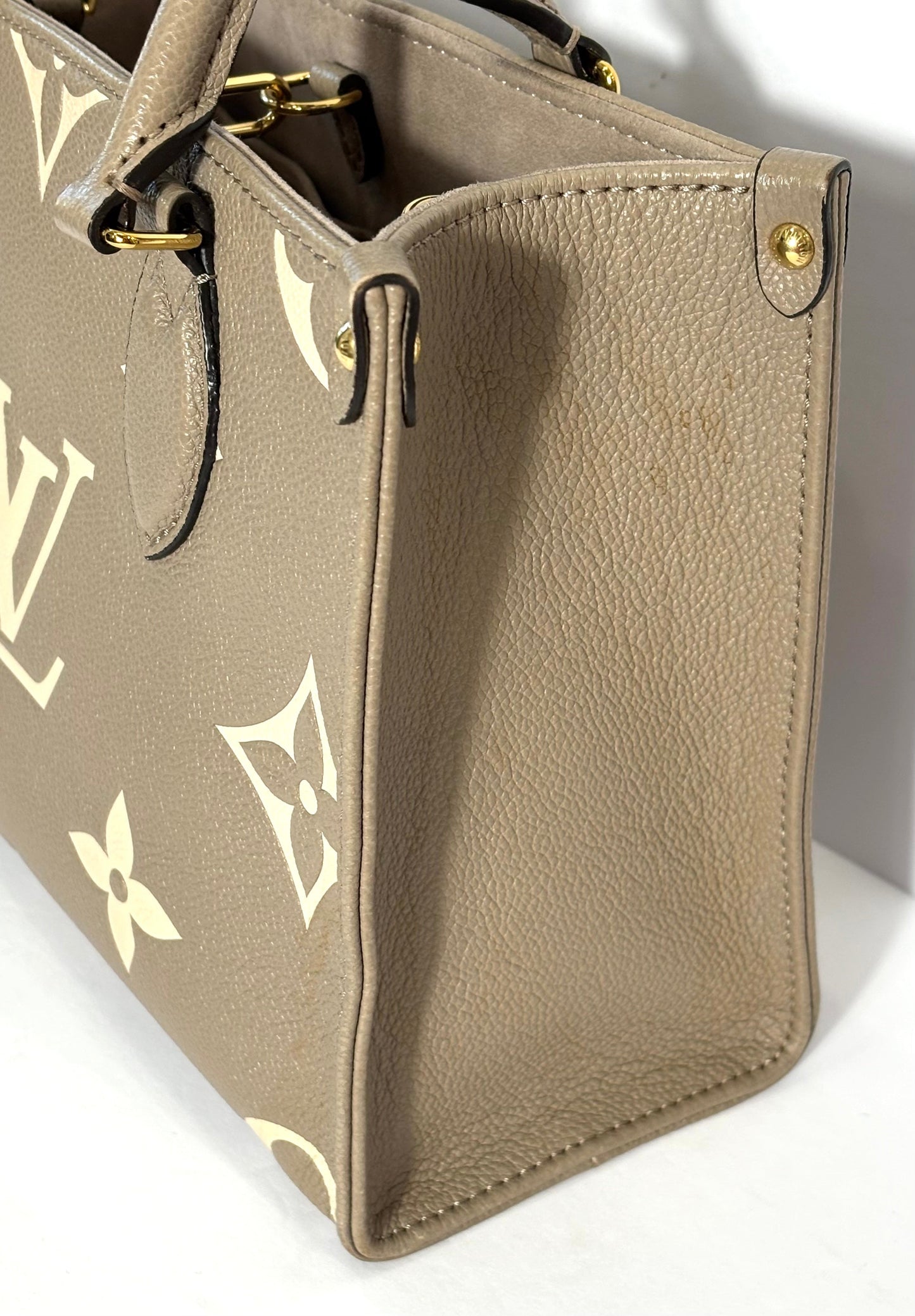 LV EMPREINTE LEATHER BI-COLOR ONTHEGO PM TOTE BAG