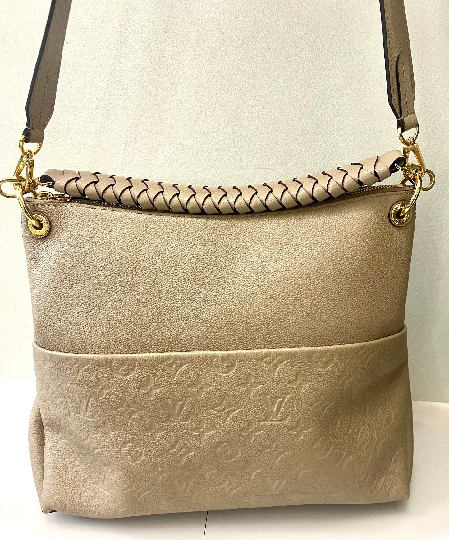 LOUIS VUITTON MONOGRAM EMPREINTE LEATHER MAIDA HOBO BAG TOURTERELLE
