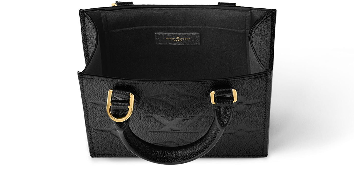 LOUIS VUITTON EMPREINTE LEATHER GIANT MONOGRAM PETIT SAC PLAT BAG