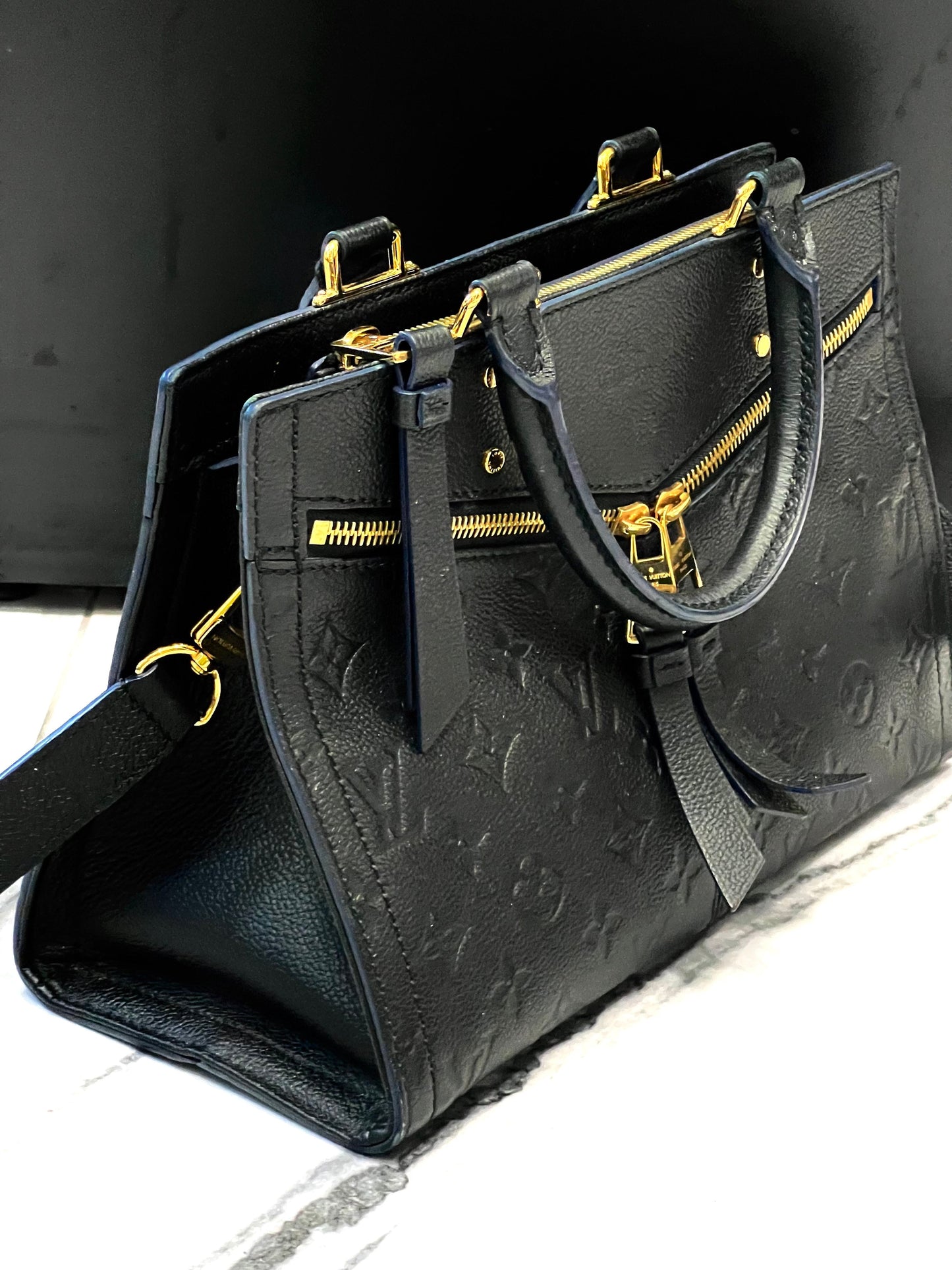 LOUIS VUITTON EMPREINTE LEATHER MONOGRAM SULLY PM BAG