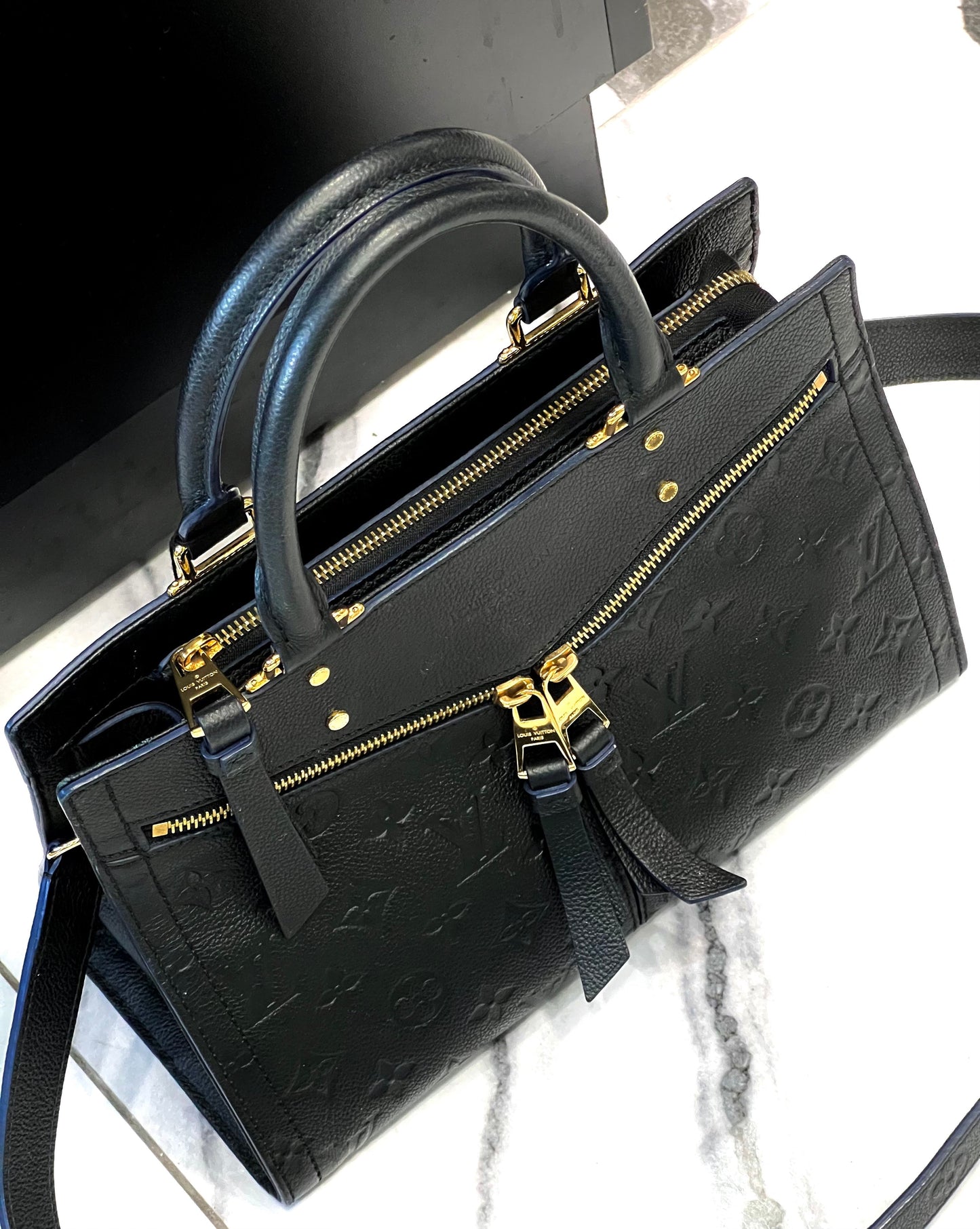 LOUIS VUITTON EMPREINTE LEATHER MONOGRAM SULLY PM BAG