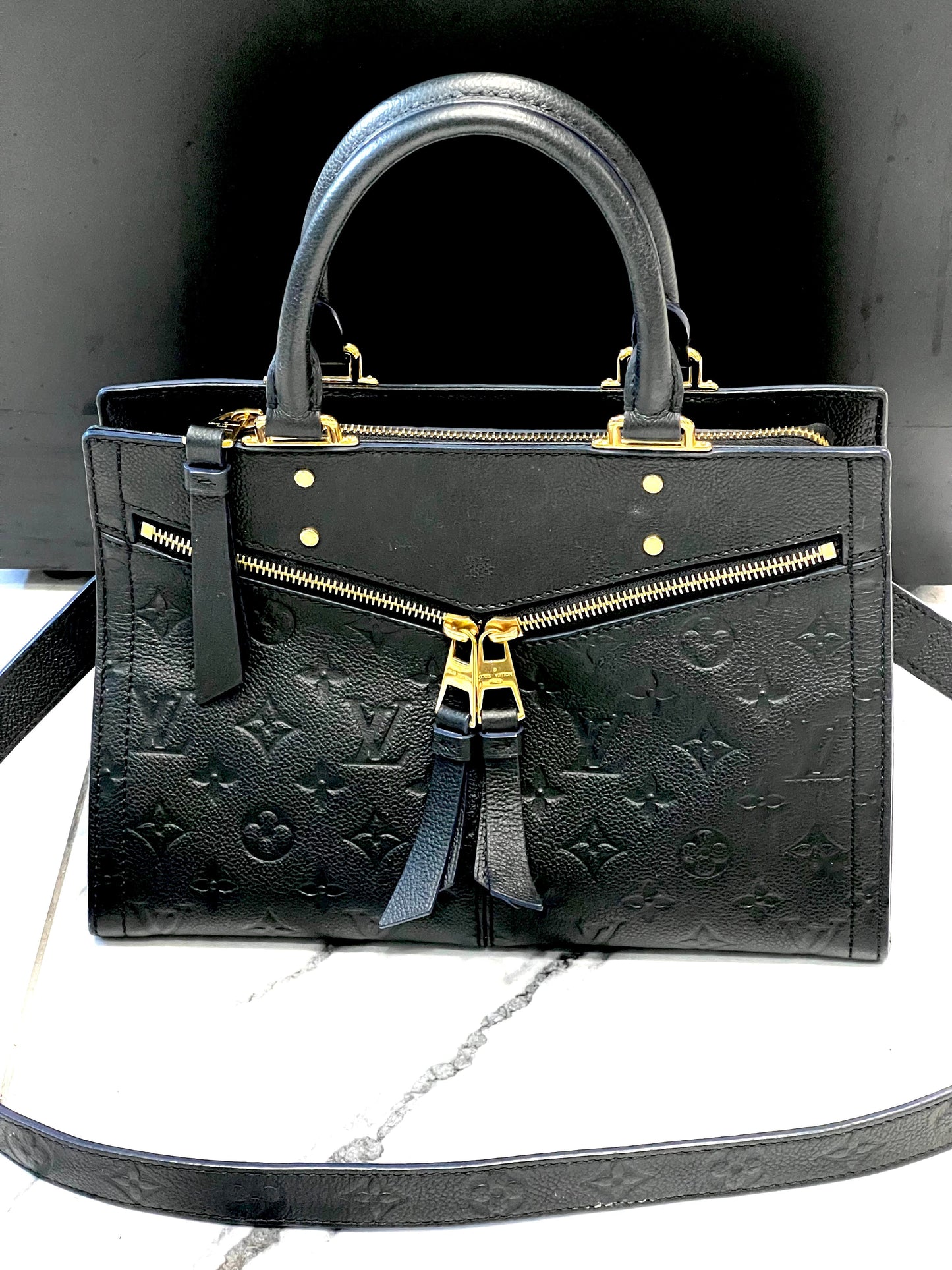 LOUIS VUITTON EMPREINTE LEATHER MONOGRAM SULLY PM BAG