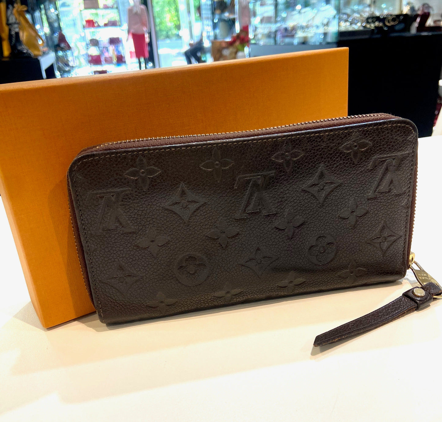 LOUIS VUITTON MONOGRAM EMPREINTE LEATHER SECRET ZIPPY WALLET