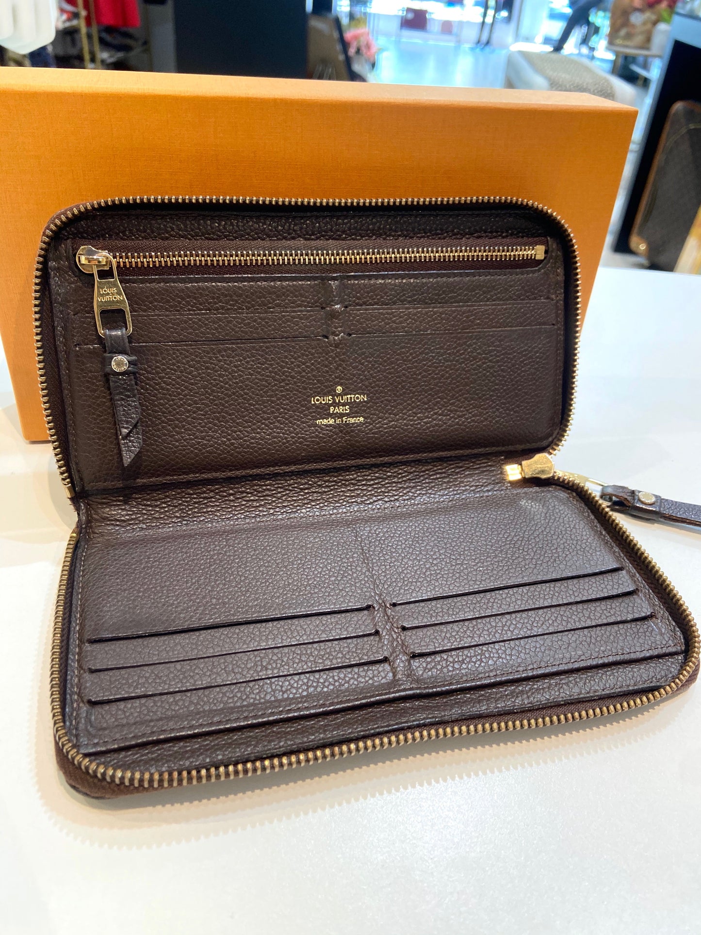 LOUIS VUITTON MONOGRAM EMPREINTE LEATHER SECRET ZIPPY WALLET