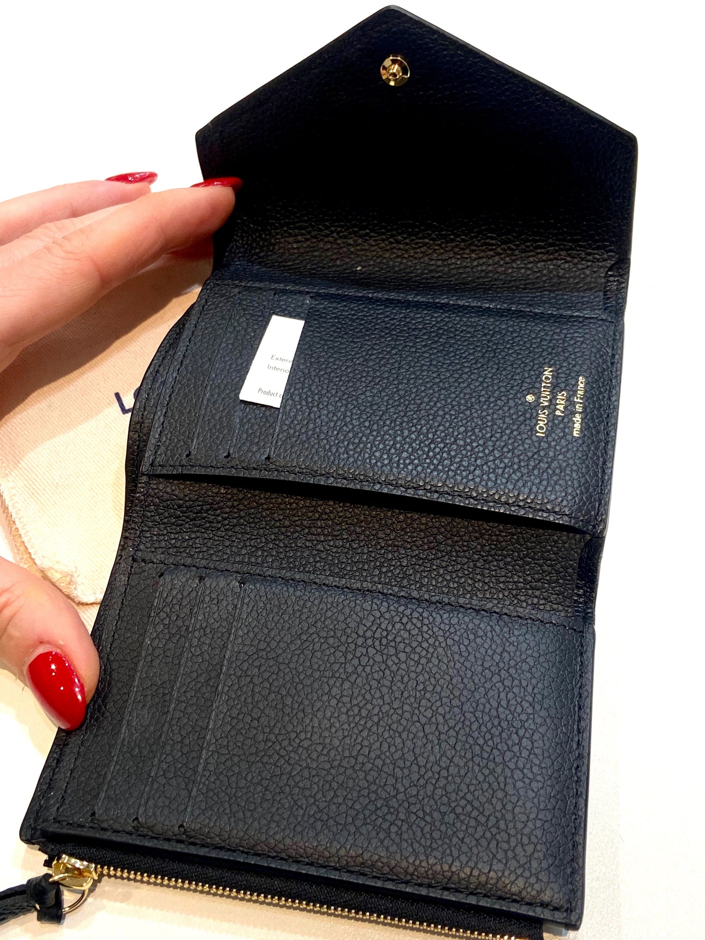 LOUIS VUITTON EMPREINTE LEATHER ZOE WALLET