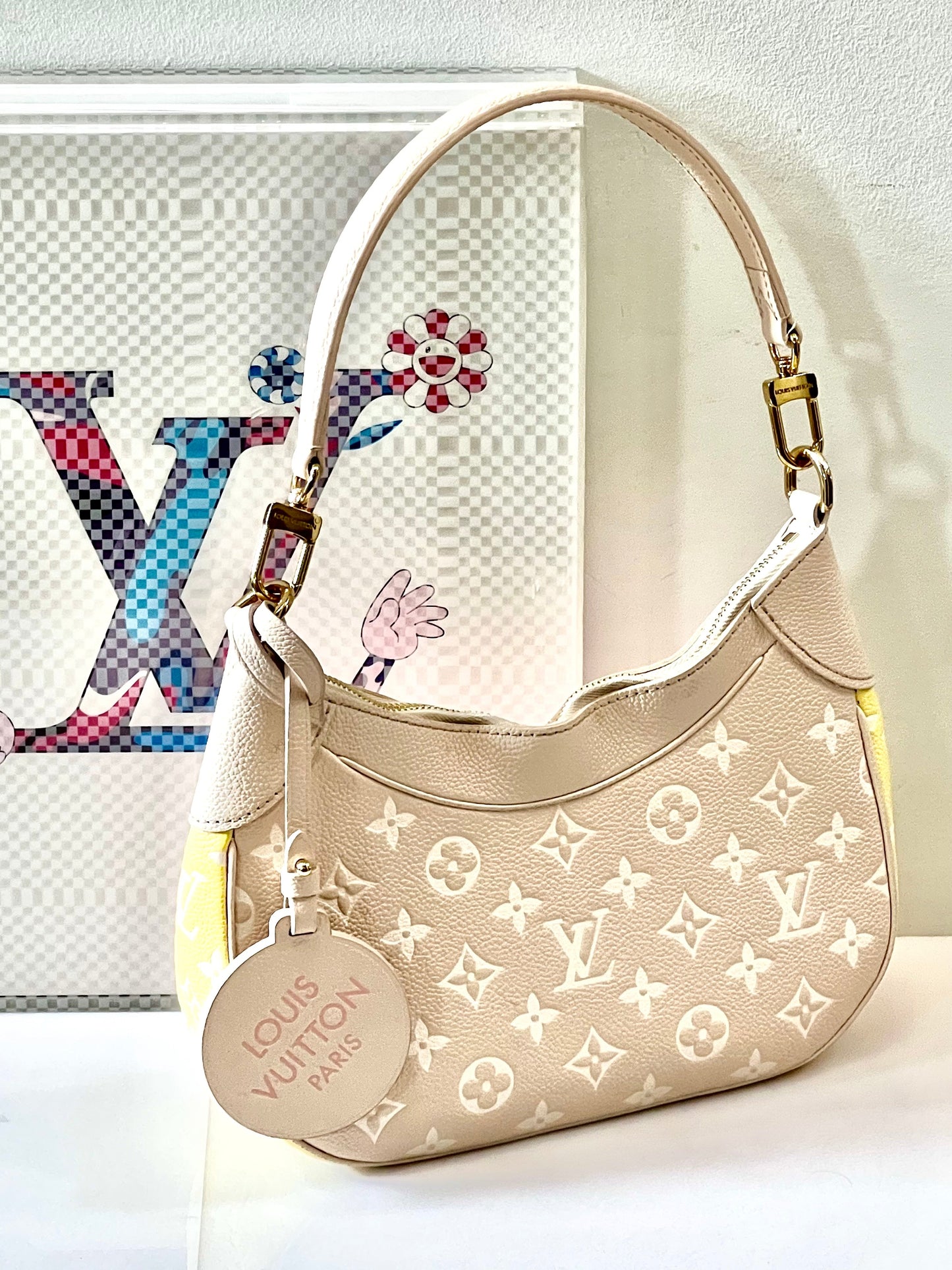 LOUIS VUITTON MONOGRAM EMPREINTE LEATHER BAGATELLE NM BAG