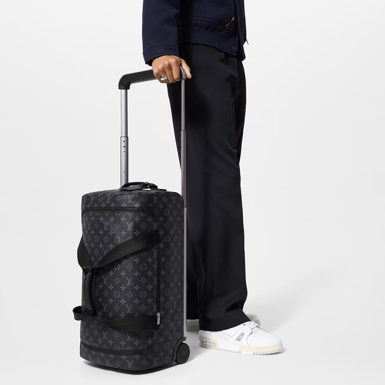 LOUIS VUITTON MONOGRAM ECLIPSE HORIZON 55 DUFFLE BAG