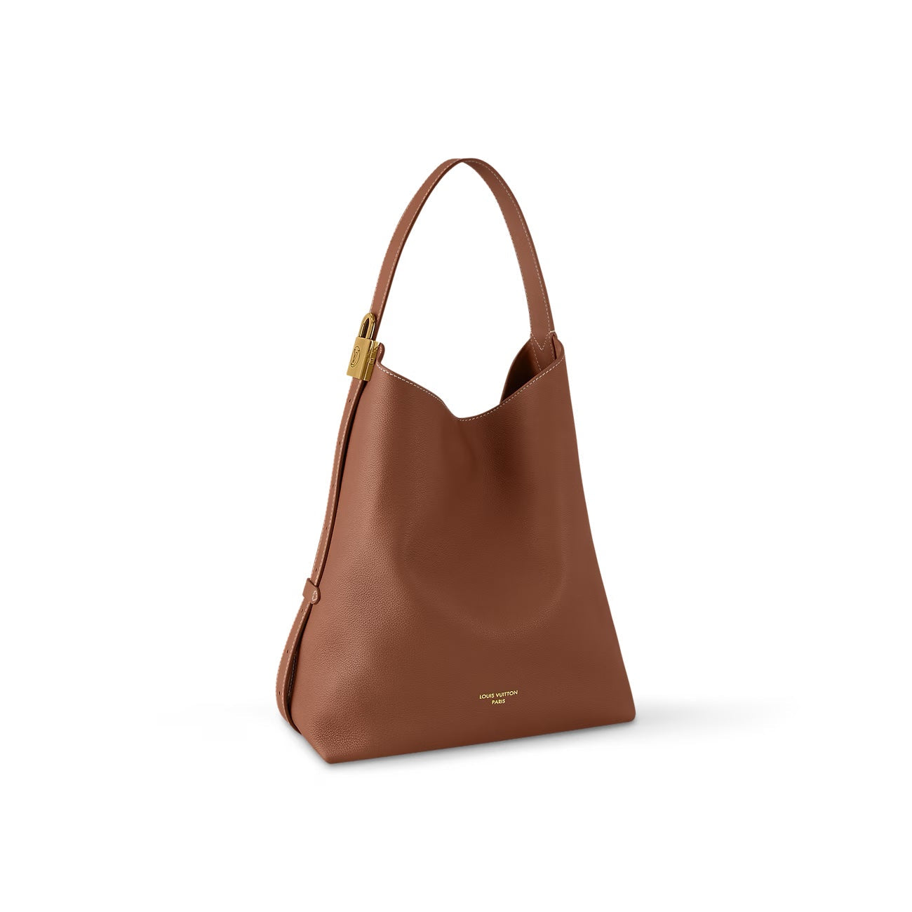LOUIS VUITTON LOW KEY GRAINED CALFSKIN LEATHER HOBO BAG MM