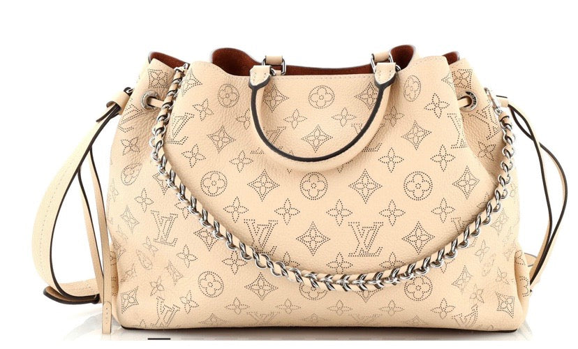 LOUIS VUITTON BELLA MAHINA LEATHER TOTE BAG
