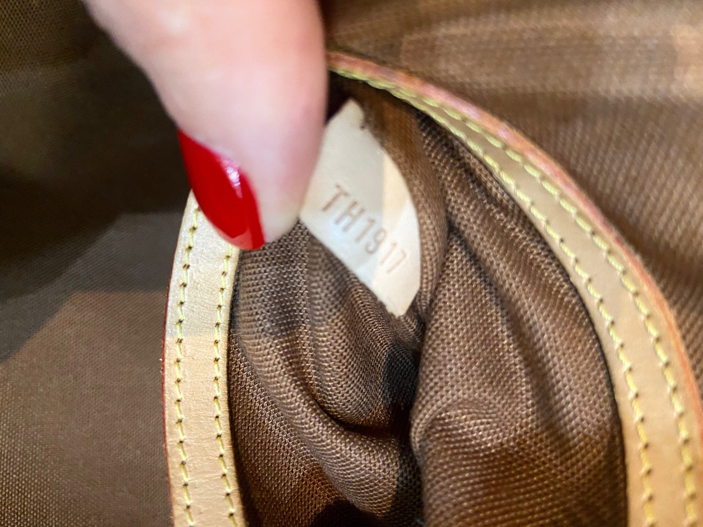 LOUIS VUITTON MONOGRAM ALMA PM HANDBAG CUSTOM RED