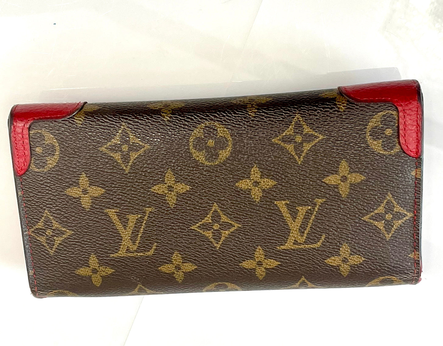 GLM-MONOGRAM CERISE PORTEFEUILLE REITRO SARAH WALLET