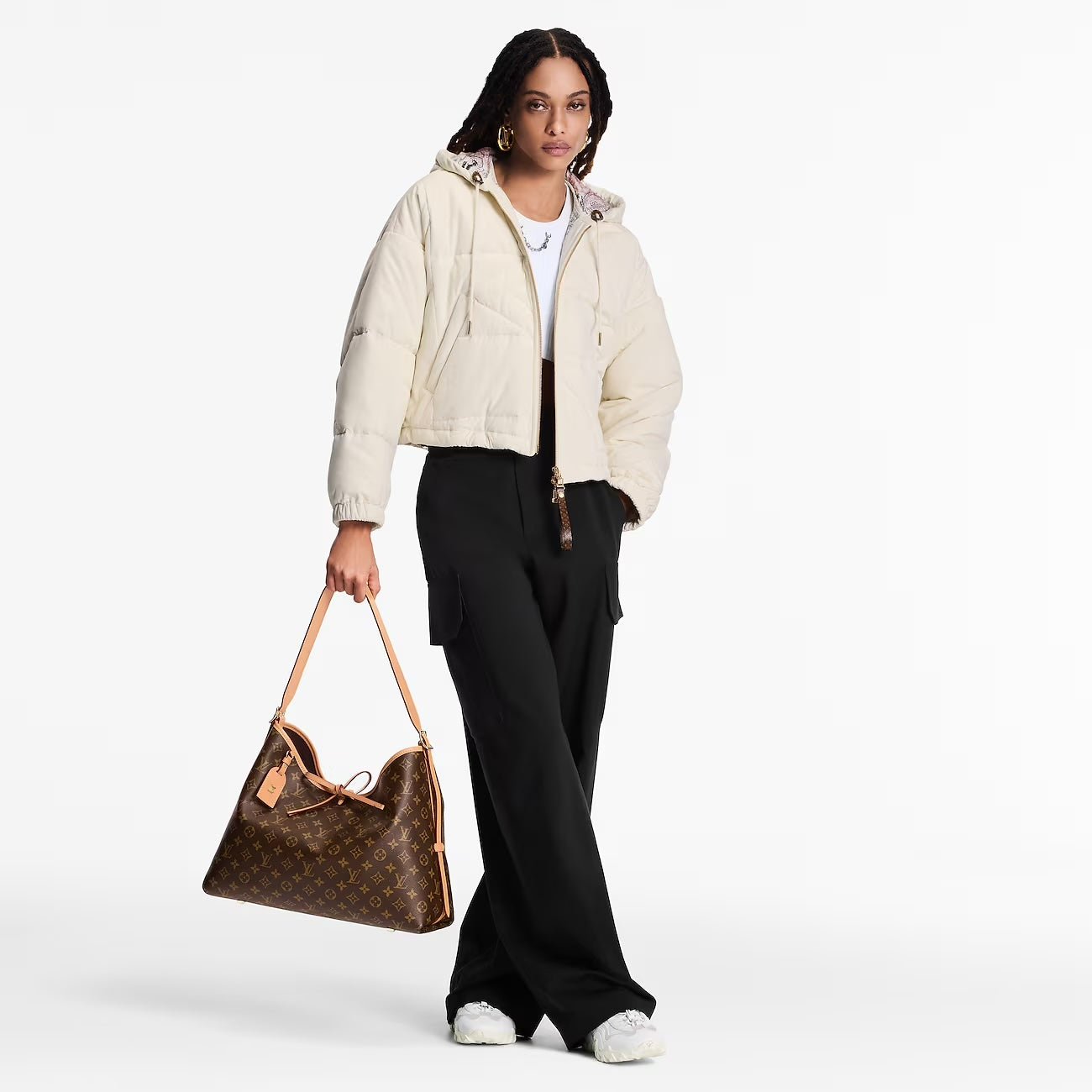 LOUIS VUITTON MONOGRAM CARRYALL MM SHOULDER BAG