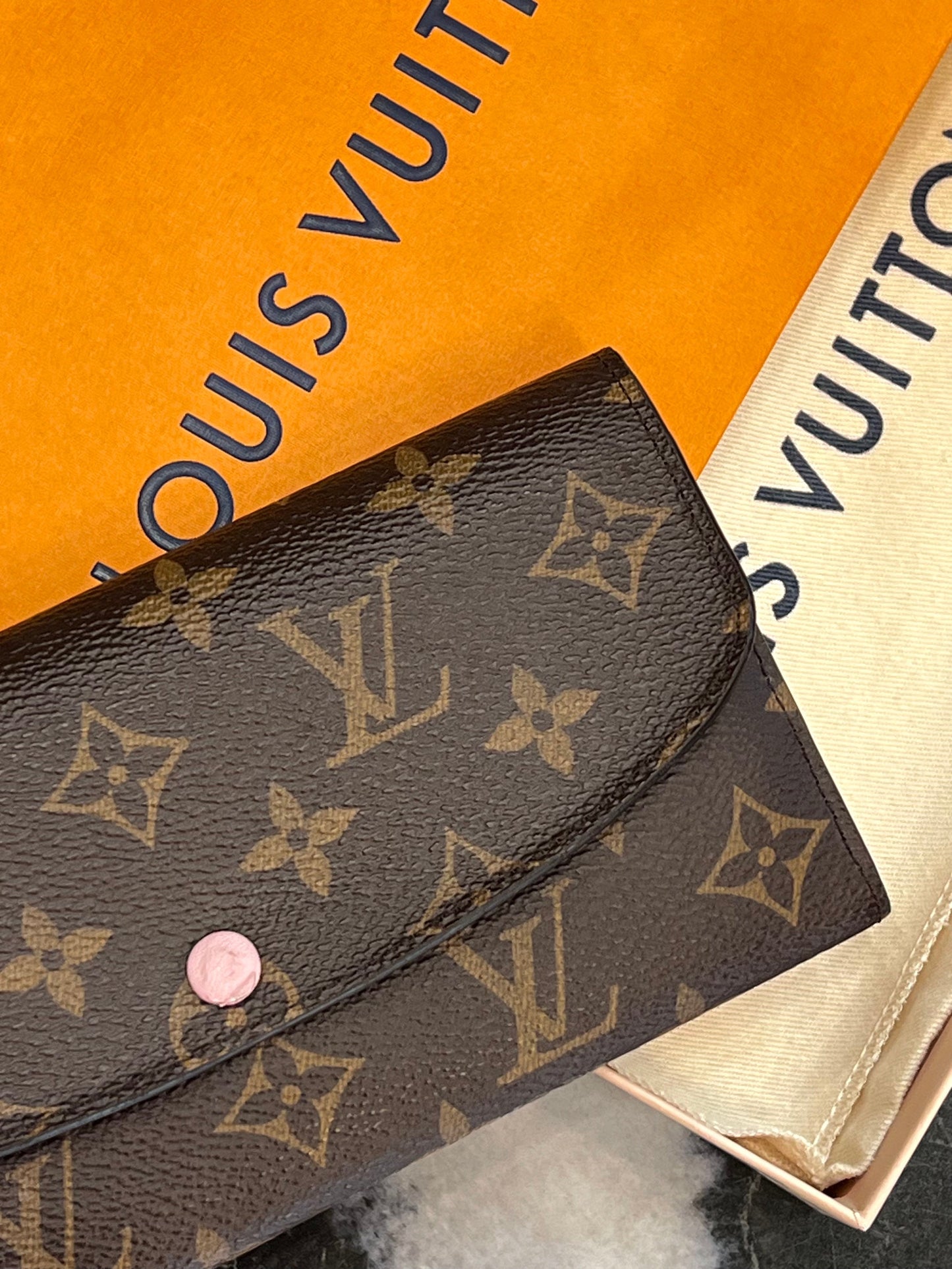 GLM-MONOGRAM EMILIE WALLET ROSE BALLERINE