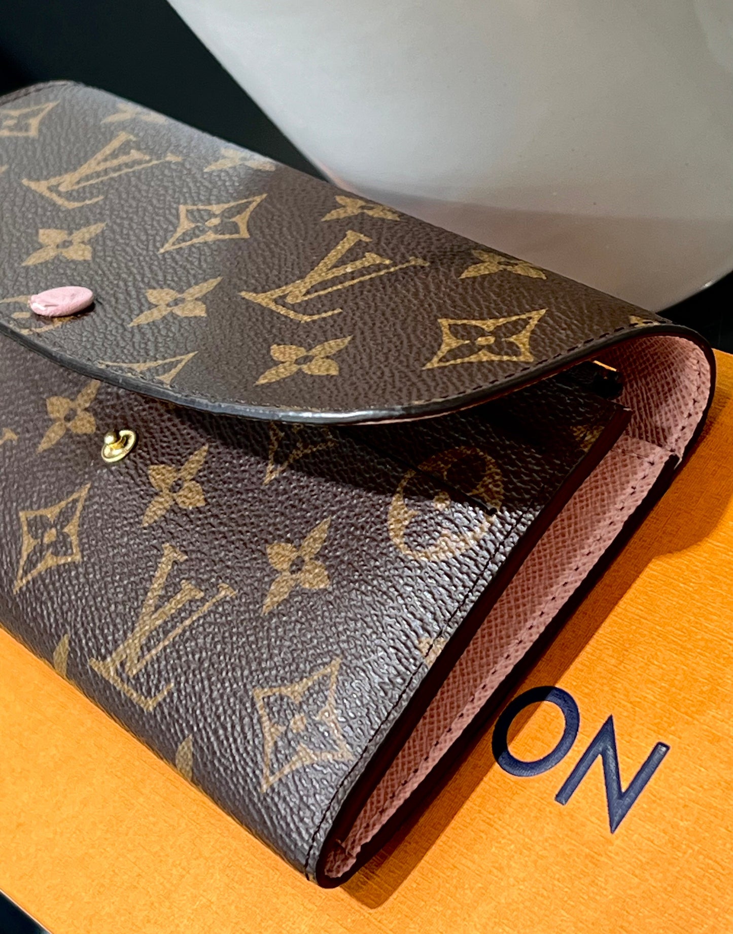 GLM-MONOGRAM EMILIE WALLET ROSE BALLERINE