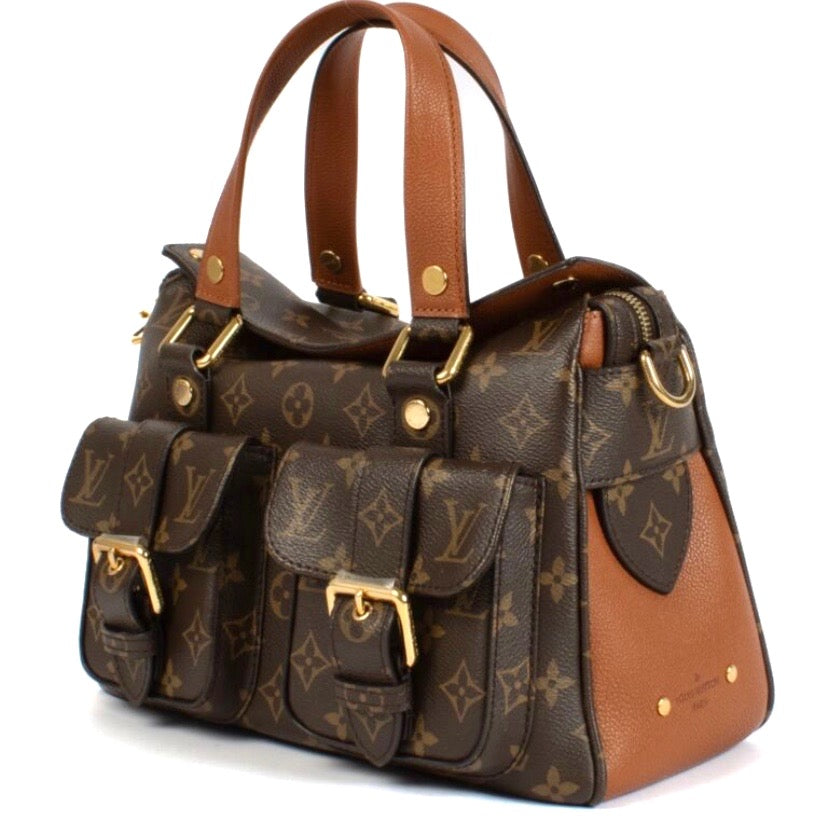 LOUIS VUITTON MONOGRAM MANHATTAN NM SHOULDER BAG CARAMEL